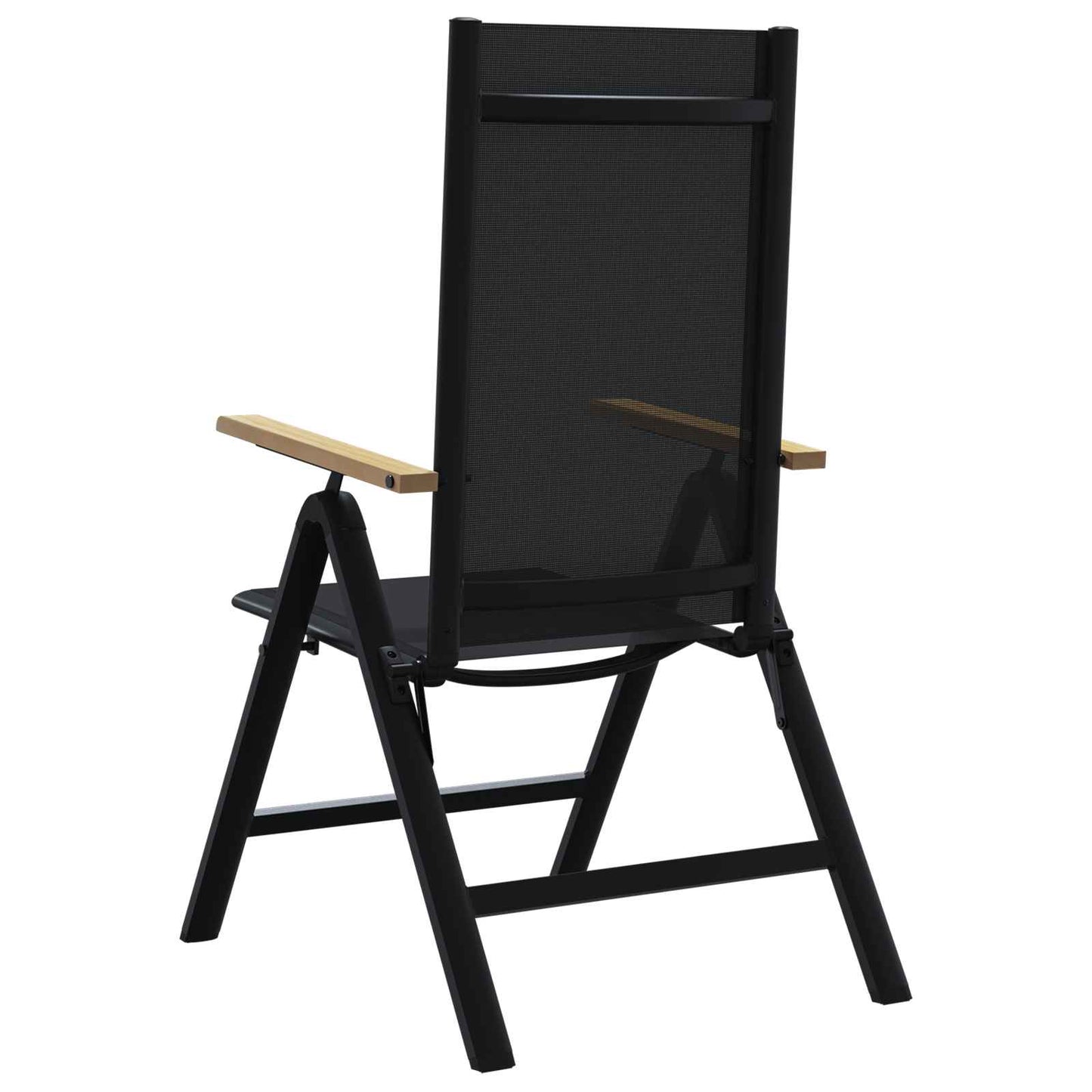 Liegestühle für den Garten 2 stk. Schwarz Textilene