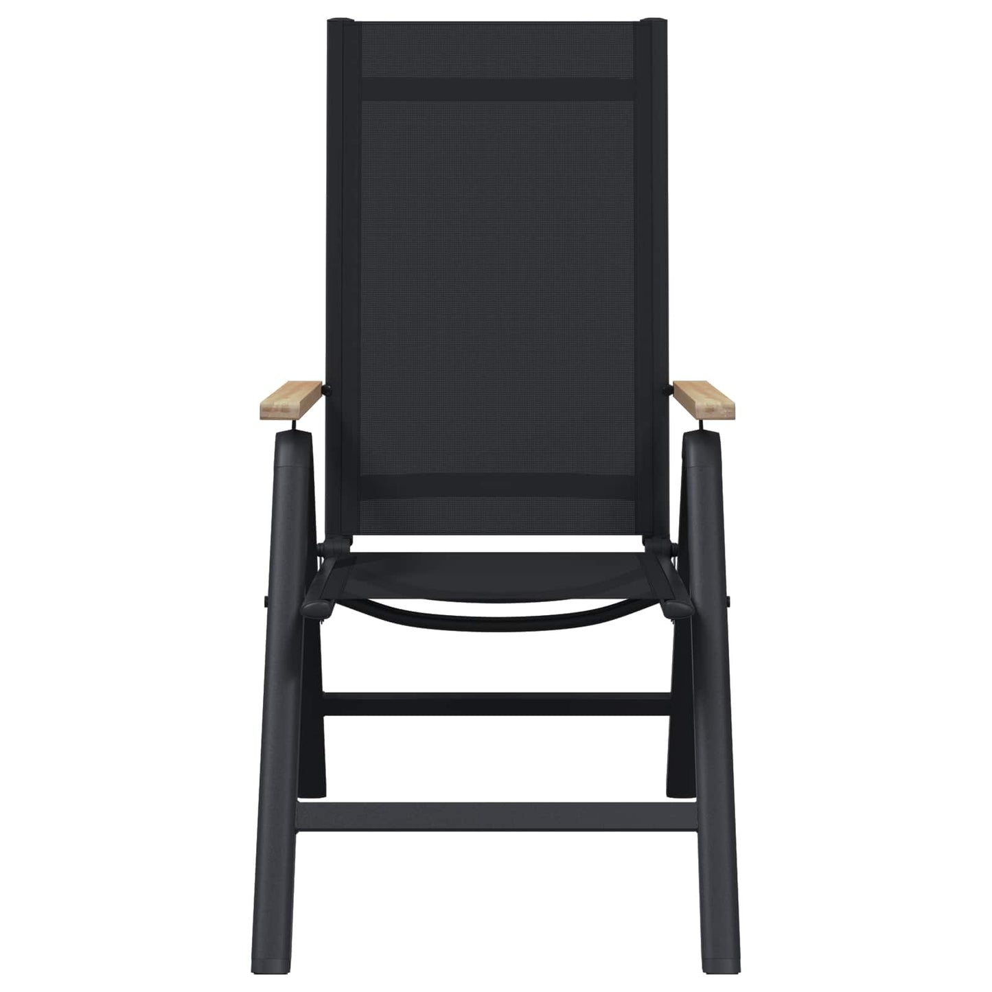 Liegestühle für den Garten 2 stk. Schwarz Textilene