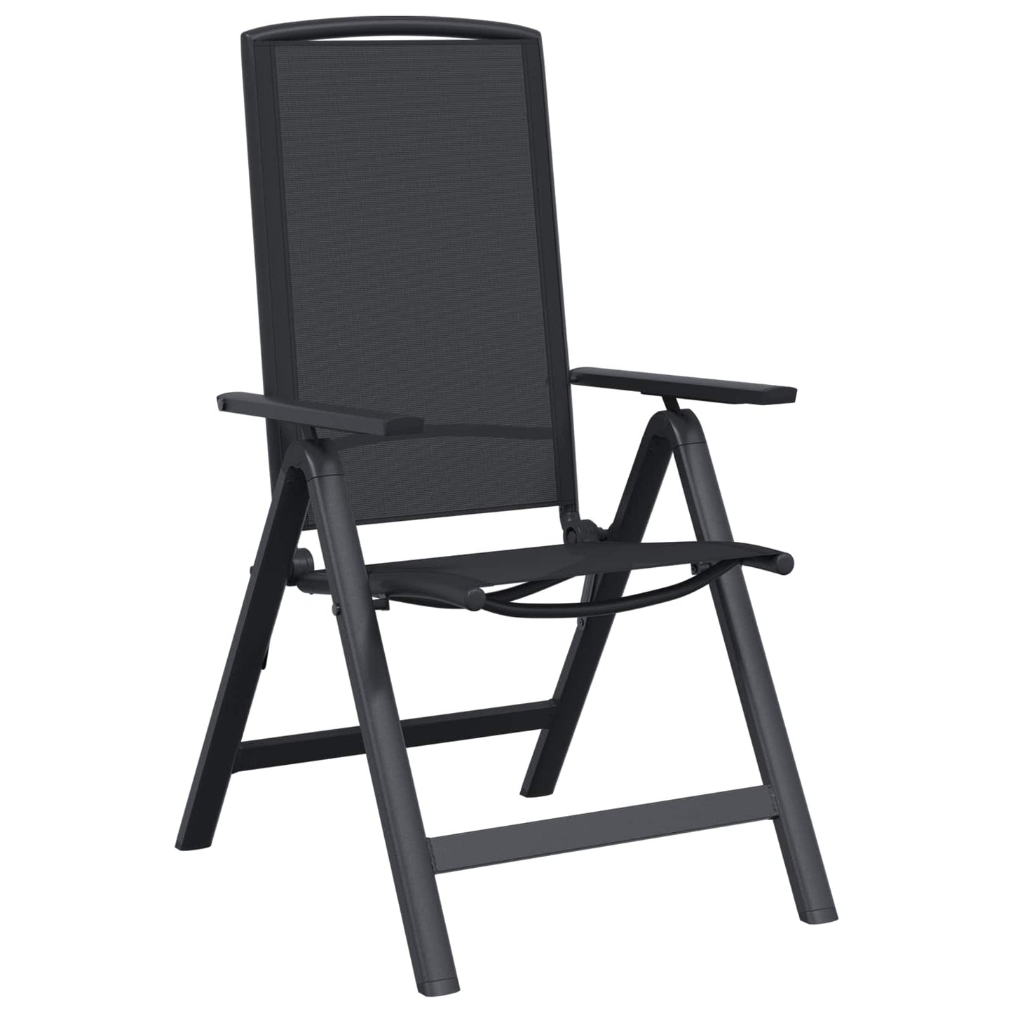 Liegestühle für den Garten 2 stk. Schwarz Textilene