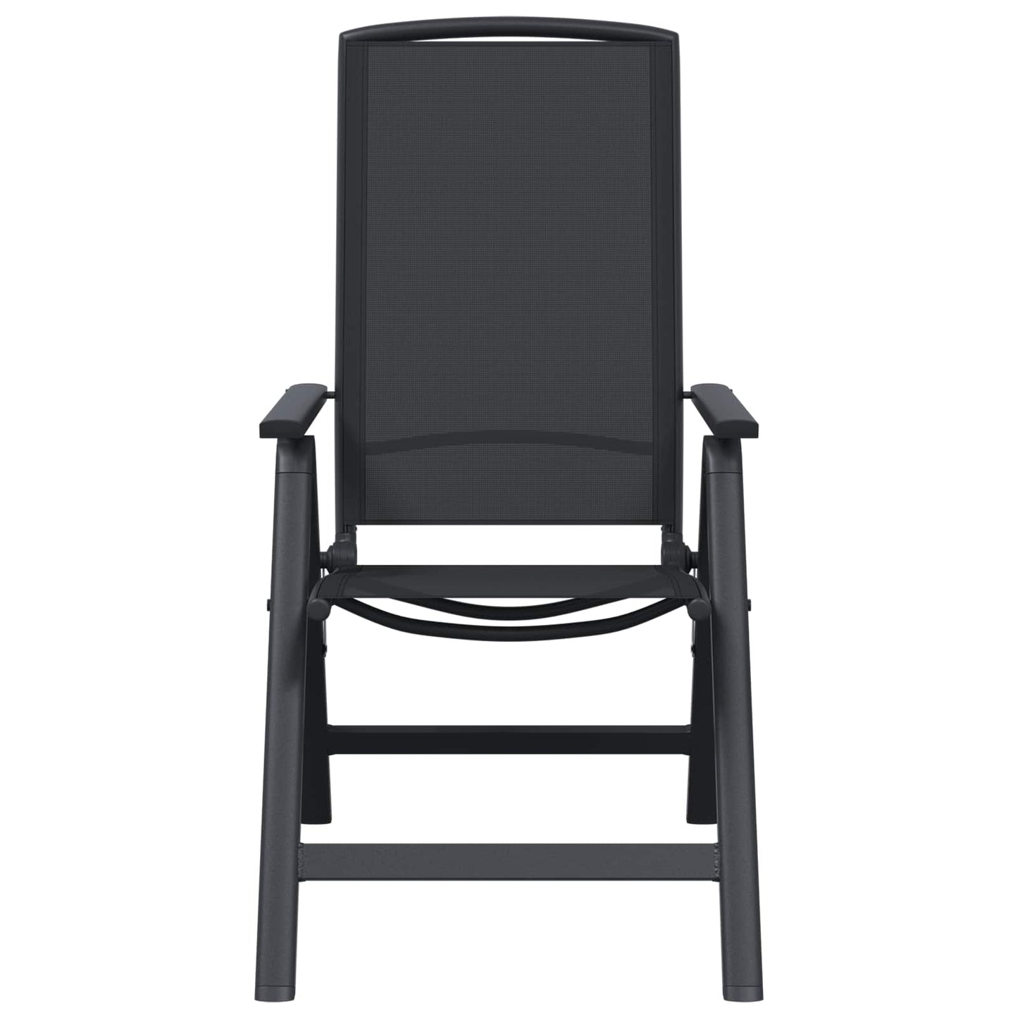 Liegestühle für den Garten 2 stk. Schwarz Textilene