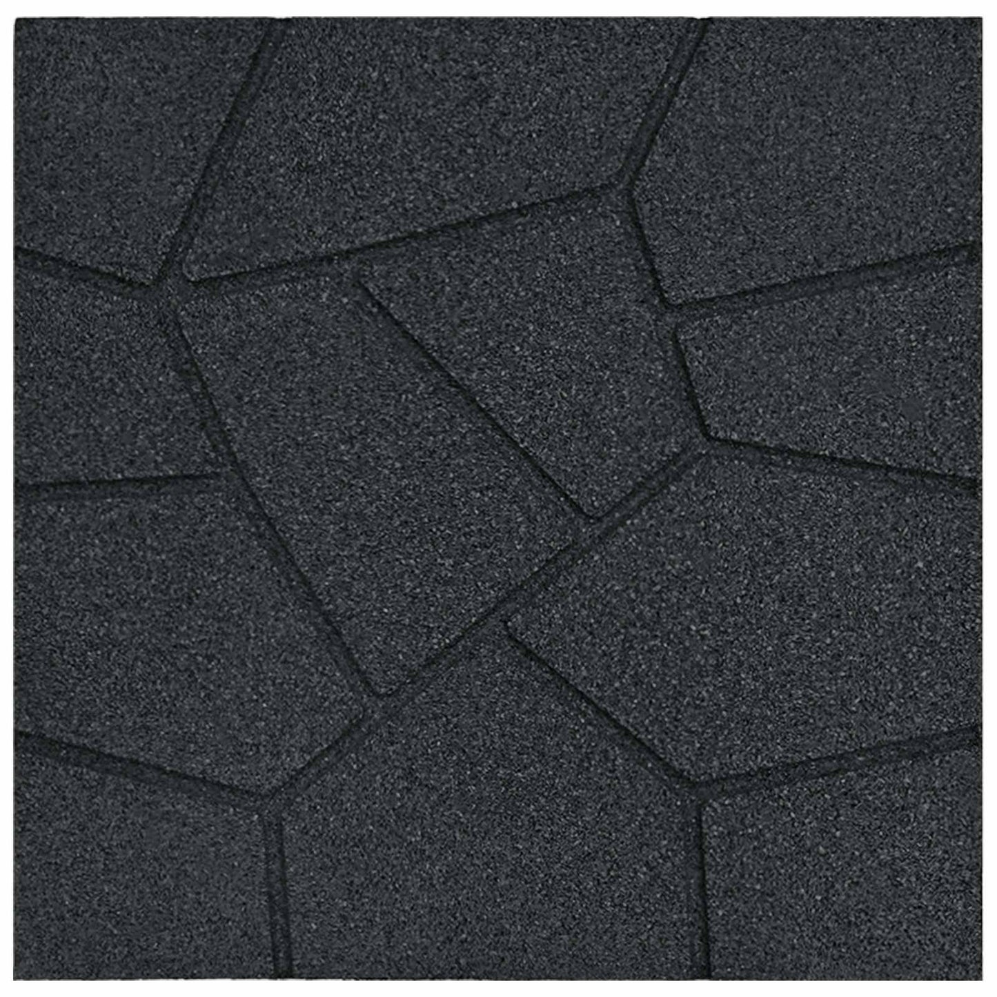 Gehwegstein 6 Stk. Schwarz 40,5 x 40,5 x 2 cm Gummi