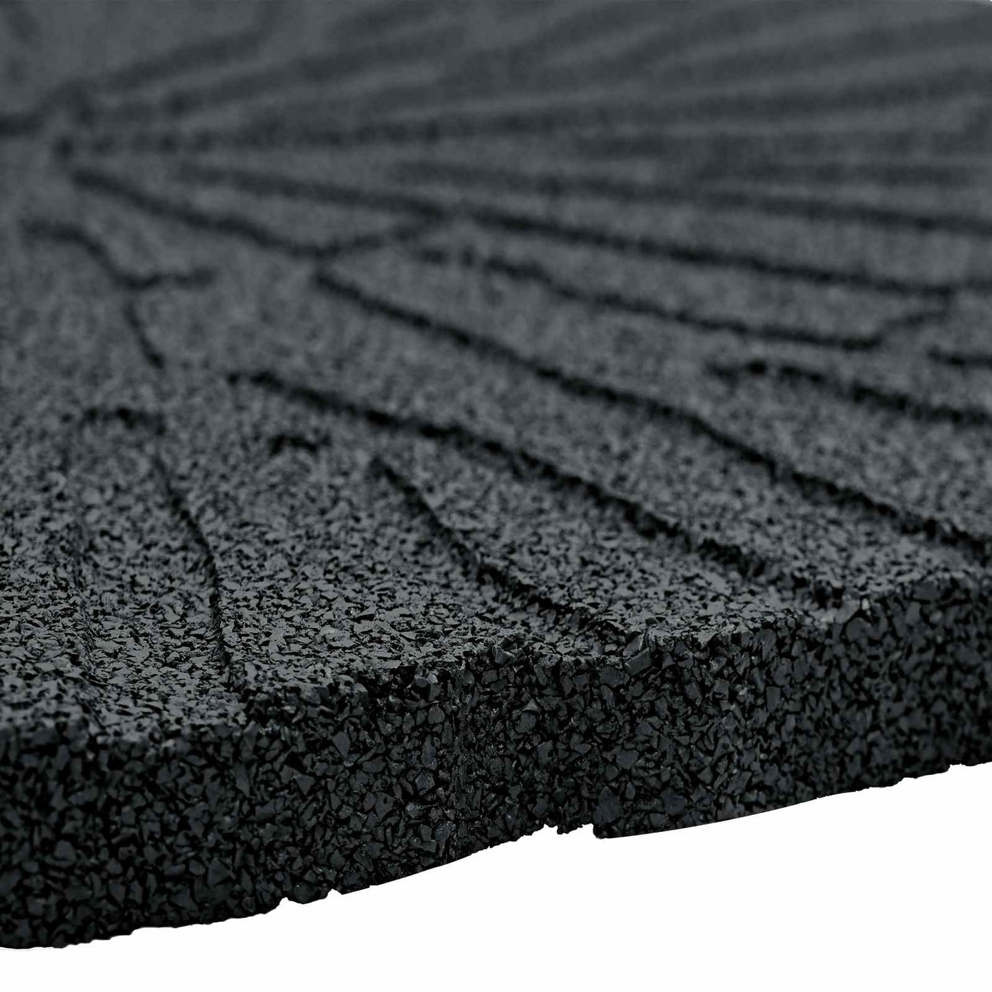 Trittstein 6 Stk. Schwarz Ø 45 x 1,8 cm Gummi
