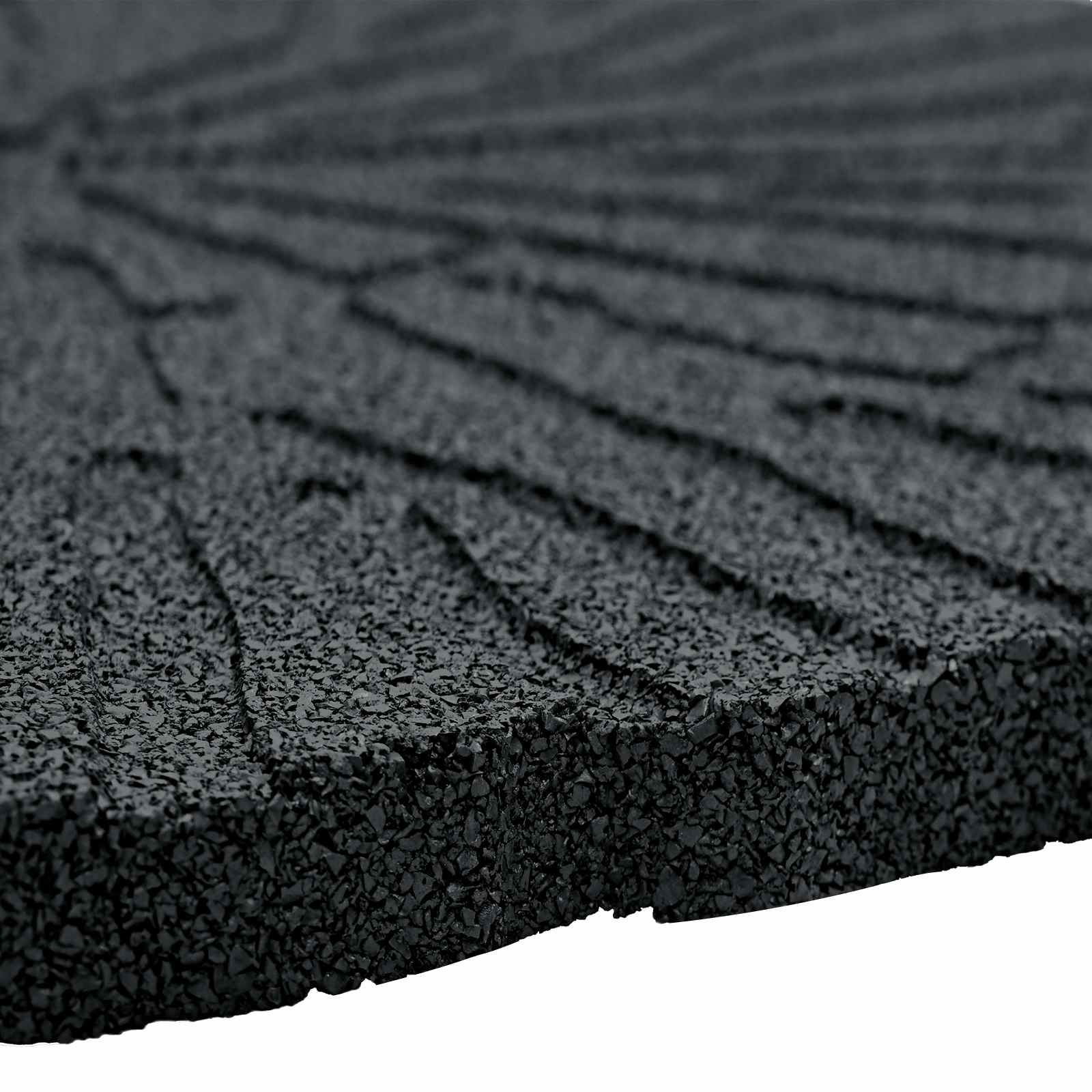 Trittstein 6 Stk. Schwarz Ø 45 x 1,8 cm Gummi