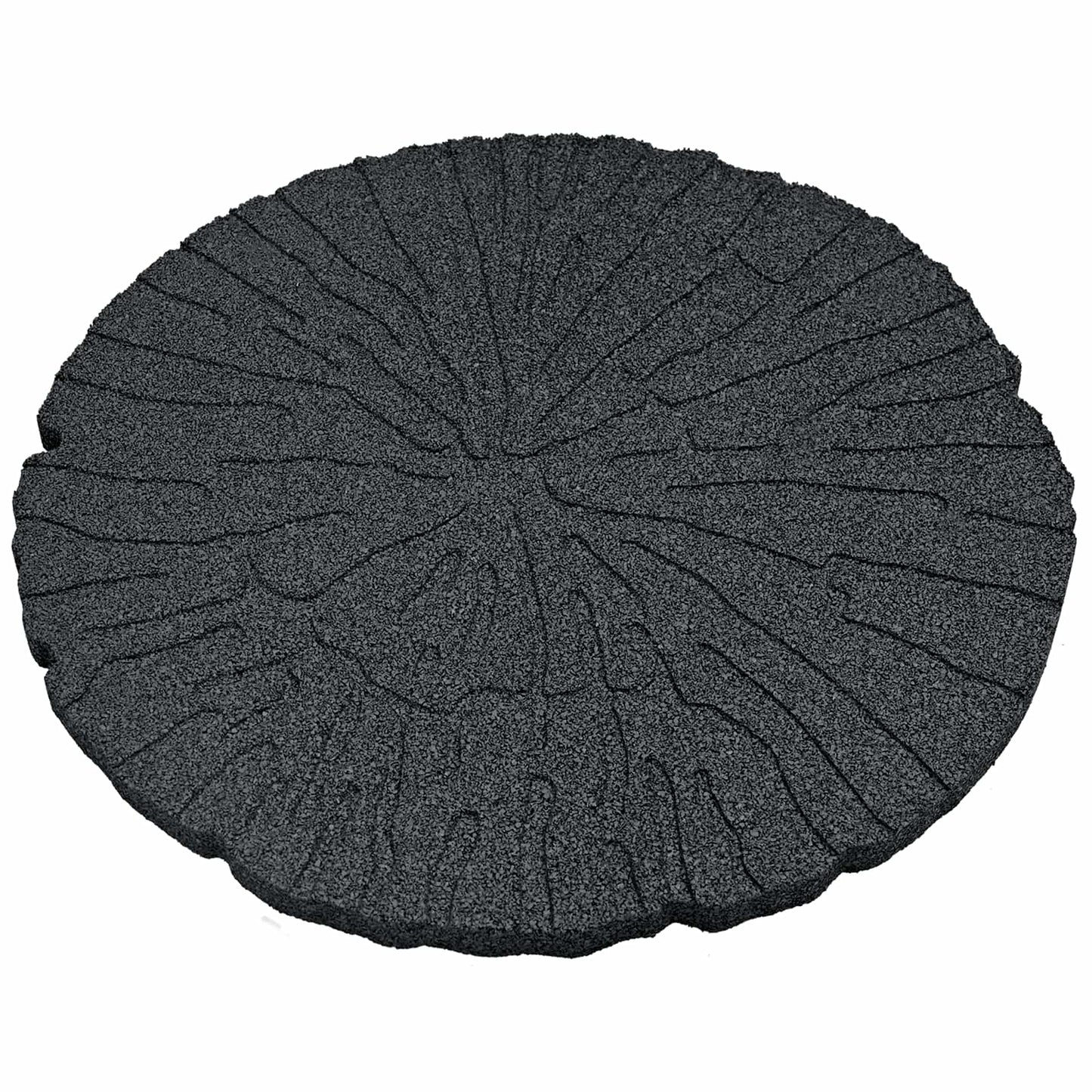 Trittstein 6 Stk. Schwarz Ø 45 x 1,8 cm Gummi