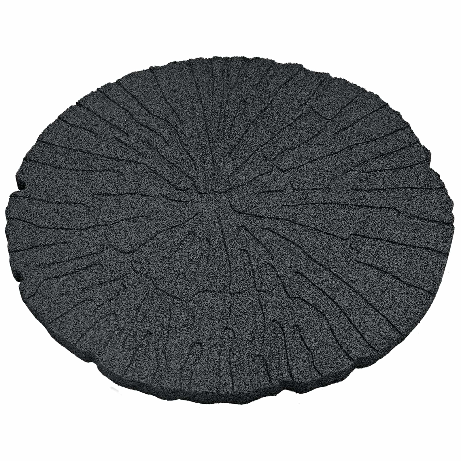 Trittstein 6 Stk. Schwarz Ø 45 x 1,8 cm Gummi