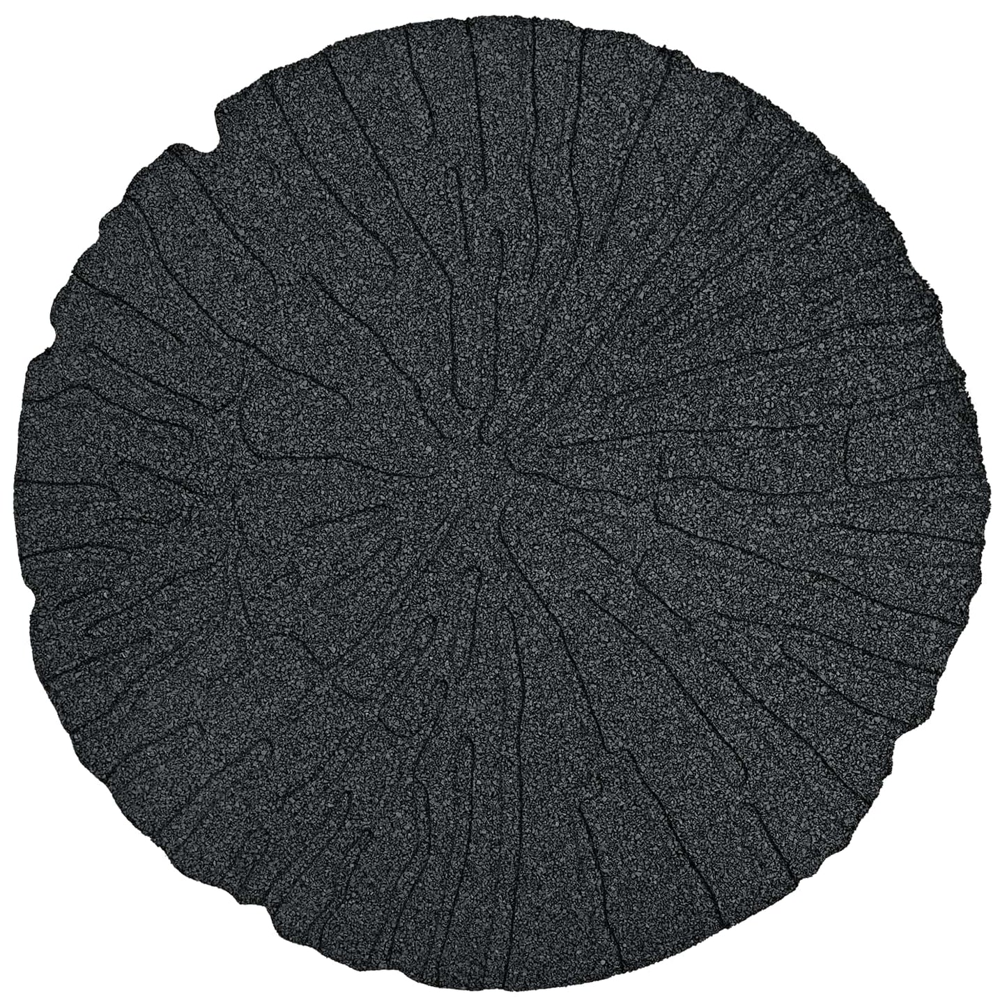Trittstein 6 Stk. Schwarz Ø 45 x 1,8 cm Gummi
