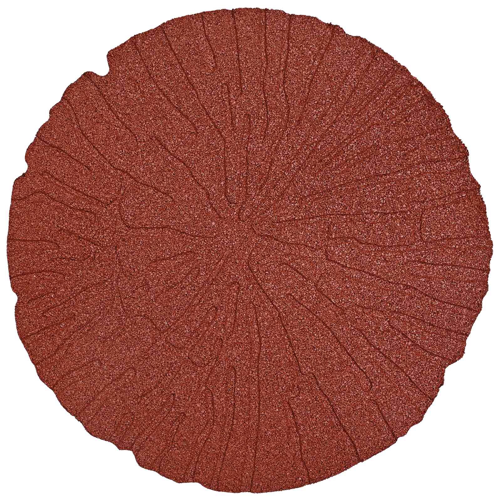 Trittstein 6 Stk. Rot Ø 45 x 1,8 cm Gummi