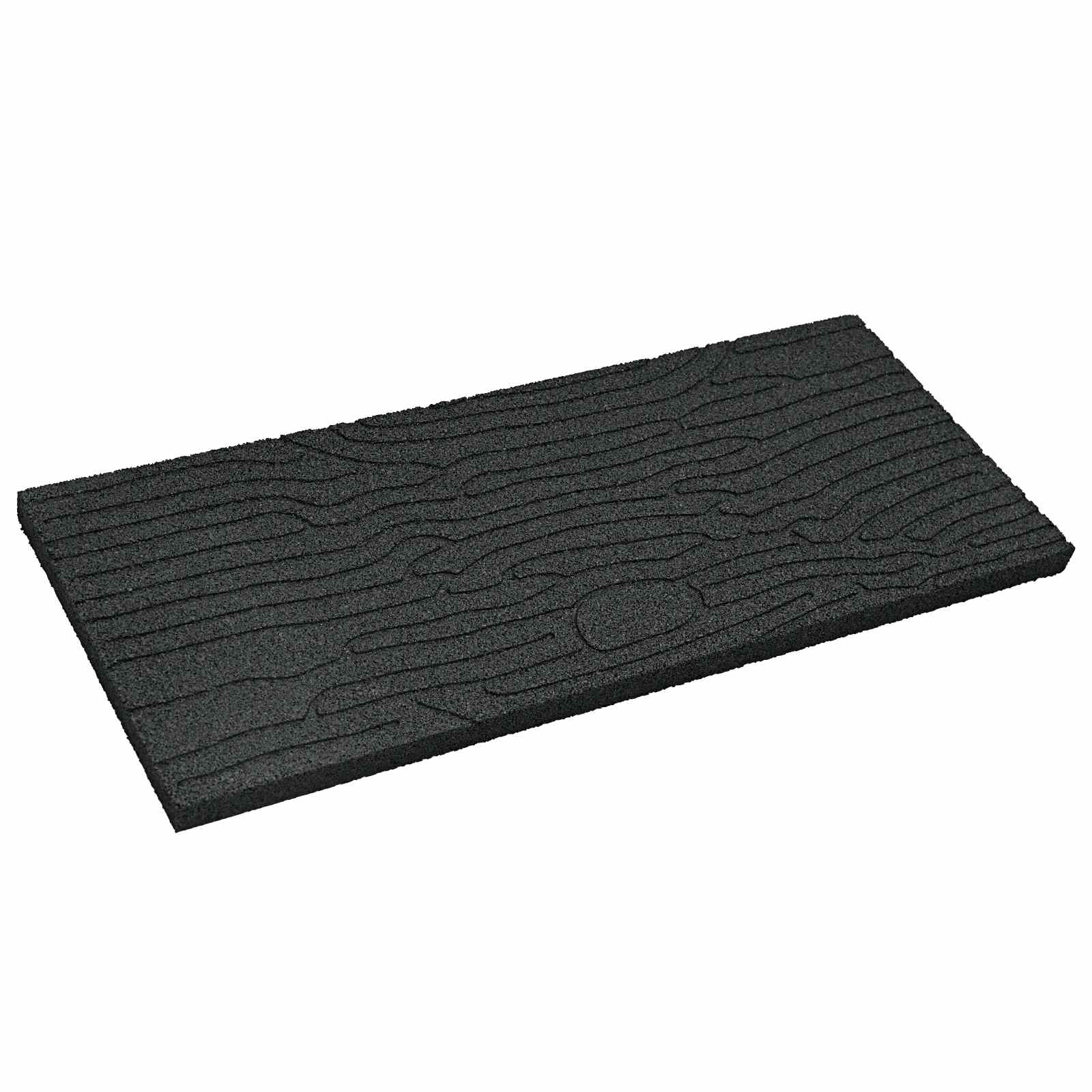 Gehwegstein 6 Stk. Schwarz 60,5 x 25 x 2 cm Gummi