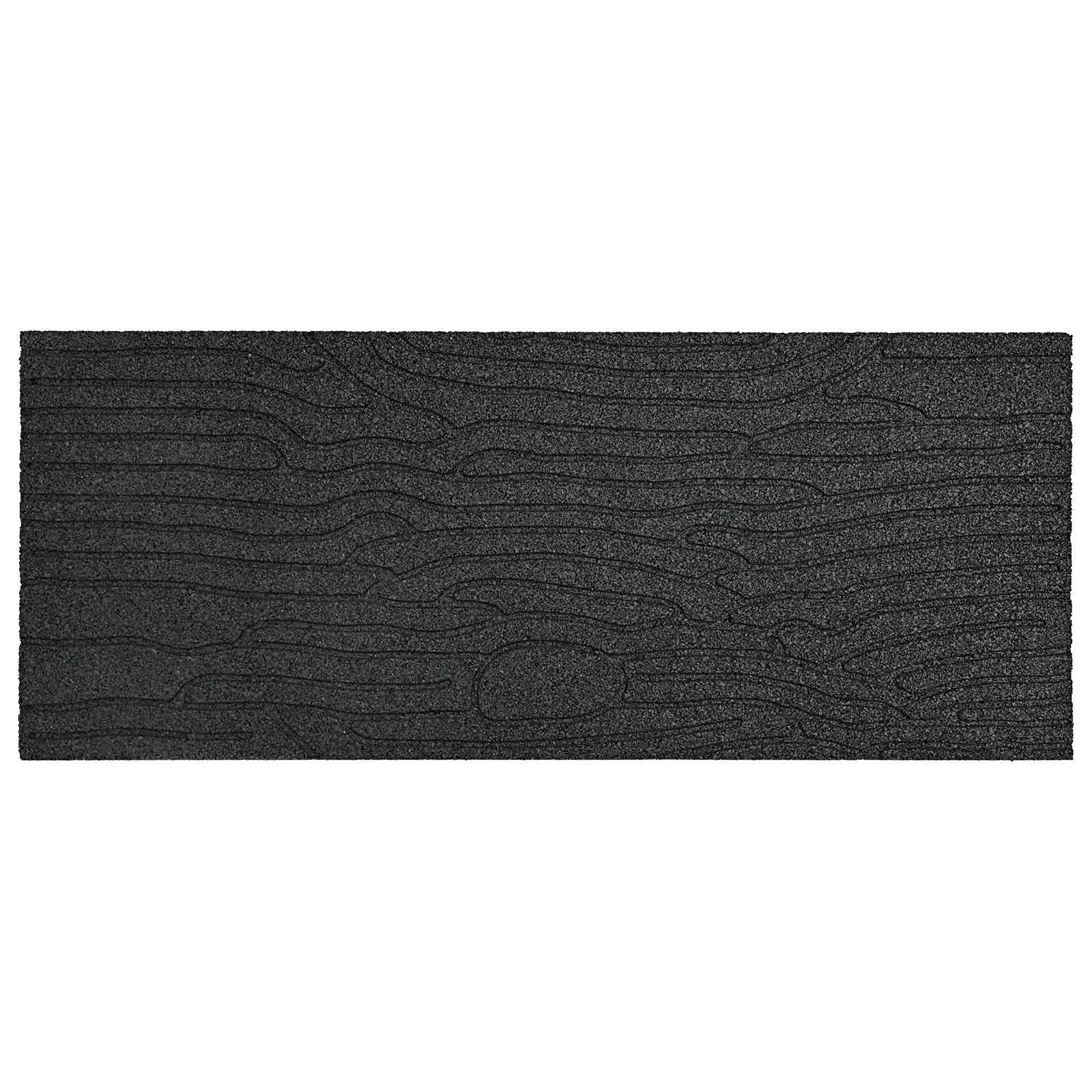 Gehwegstein 6 Stk. Schwarz 60,5 x 25 x 2 cm Gummi