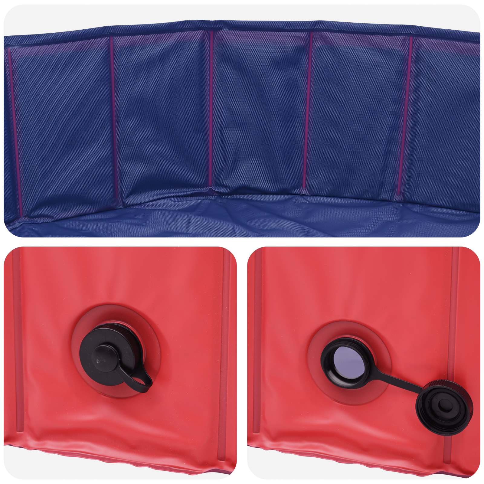 Hundepool Ø200 x 30 cm Dicker PVC Rot