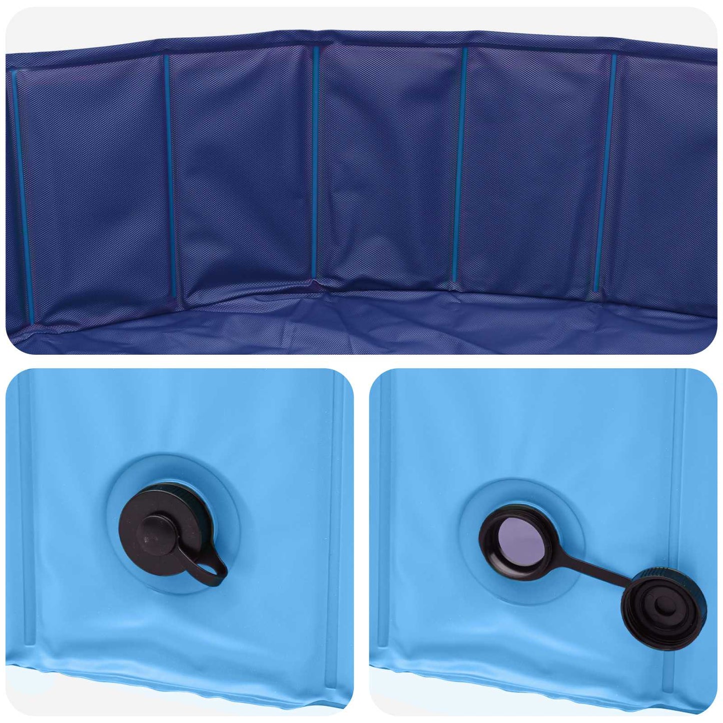 Hundepool Ø300 x 38 cm Dicker PVC Blau