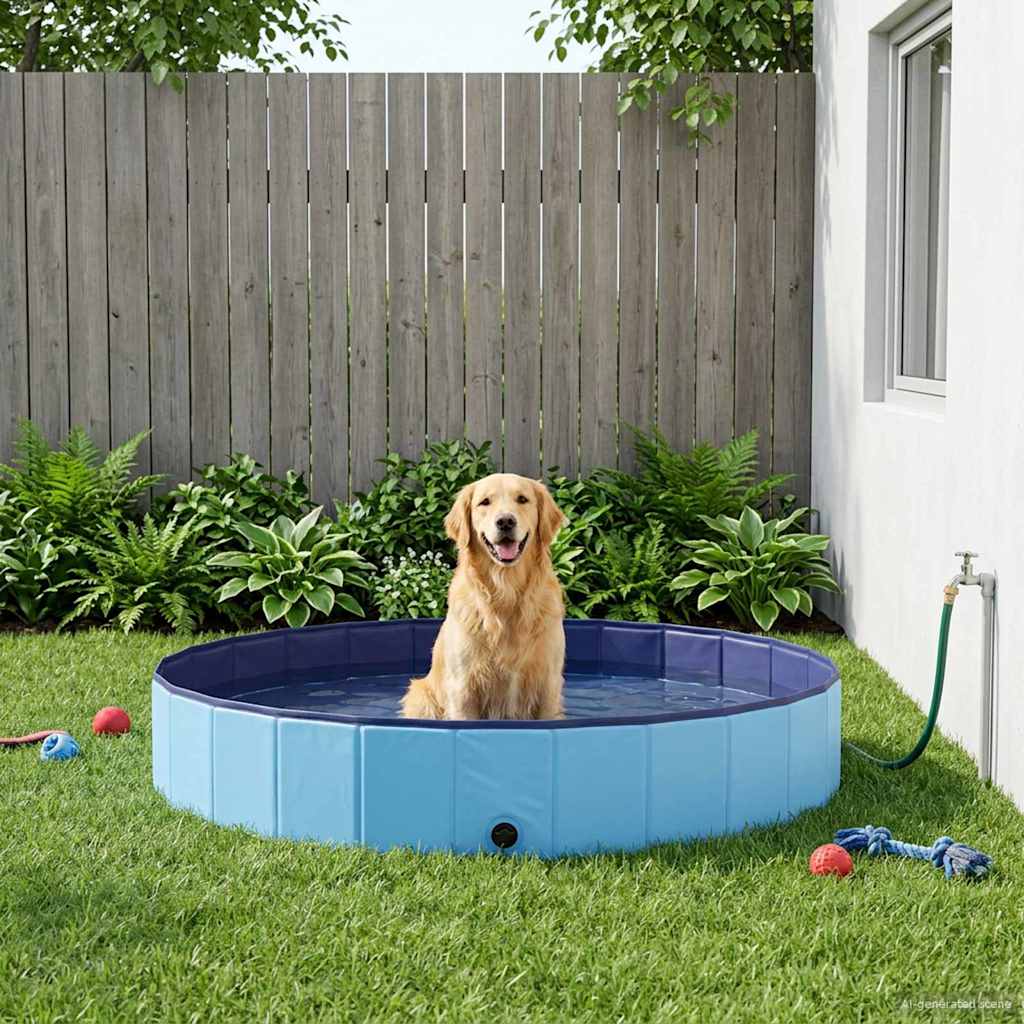 Hundepool Ø300 x 38 cm Dicker PVC Blau