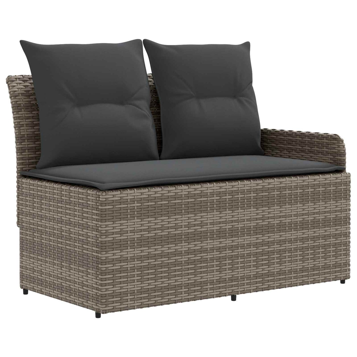 Möbelsets 4 stk. Grau und Dunkelgrau PE-Rattan