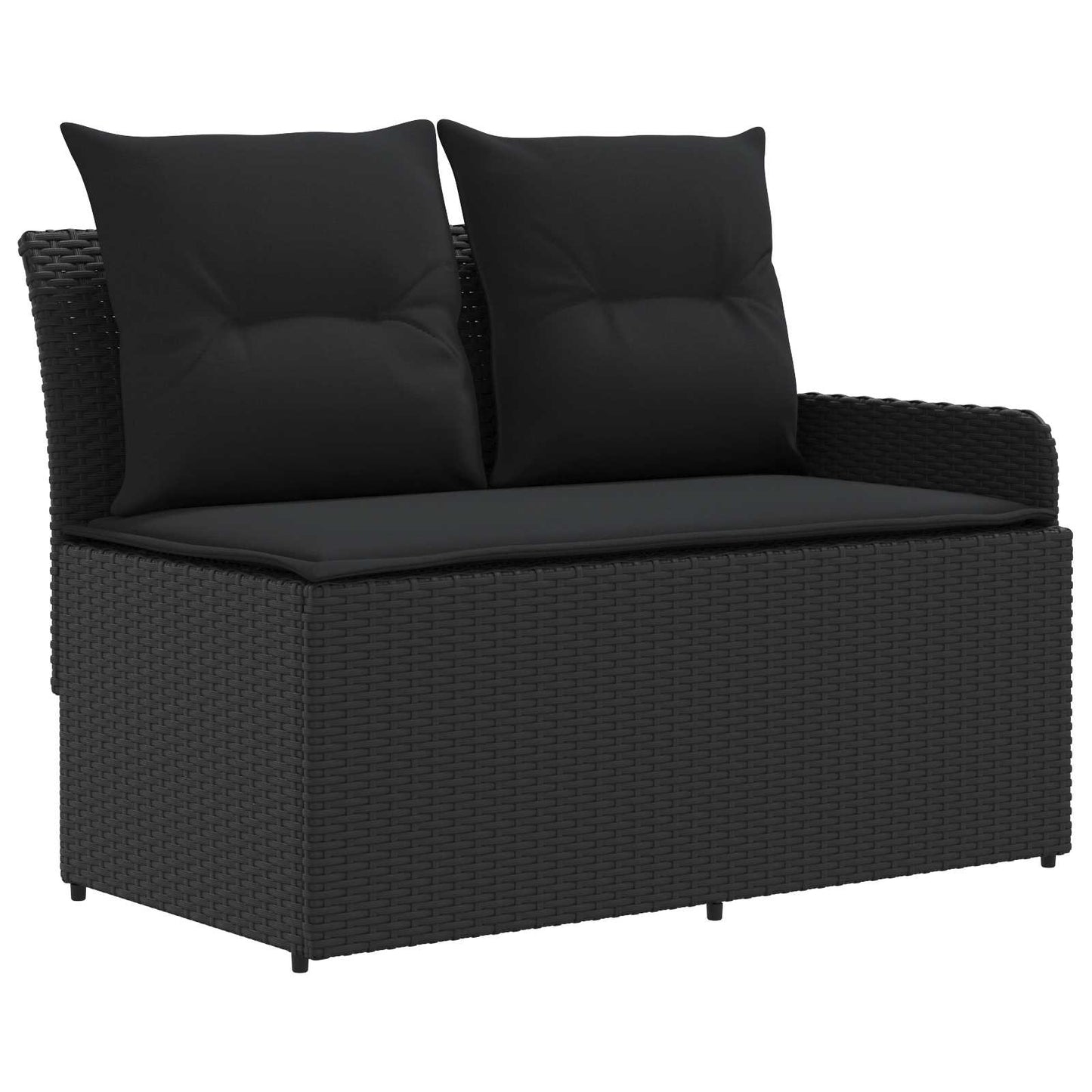 Möbelsets 5 stk. Schwarz PE-Rattan