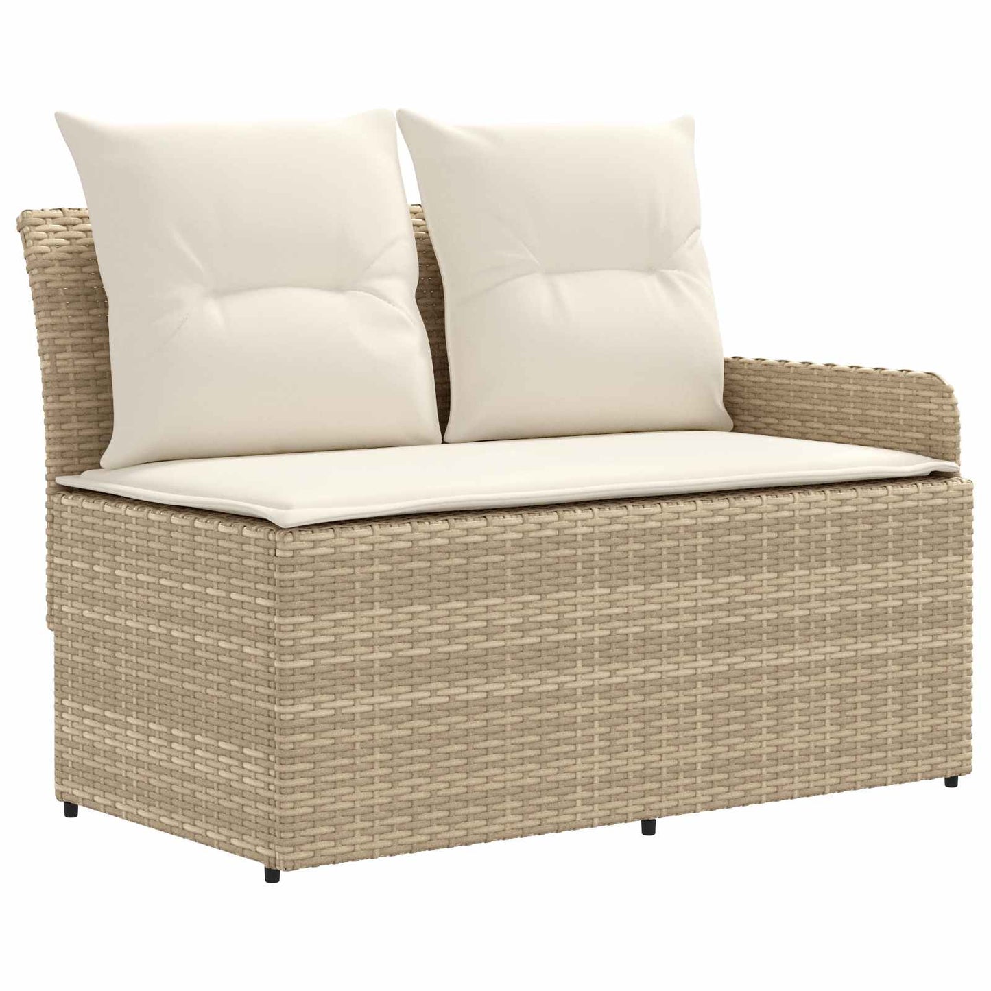 Möbelsets 7 stk. Beige und Creme PE-Rattan