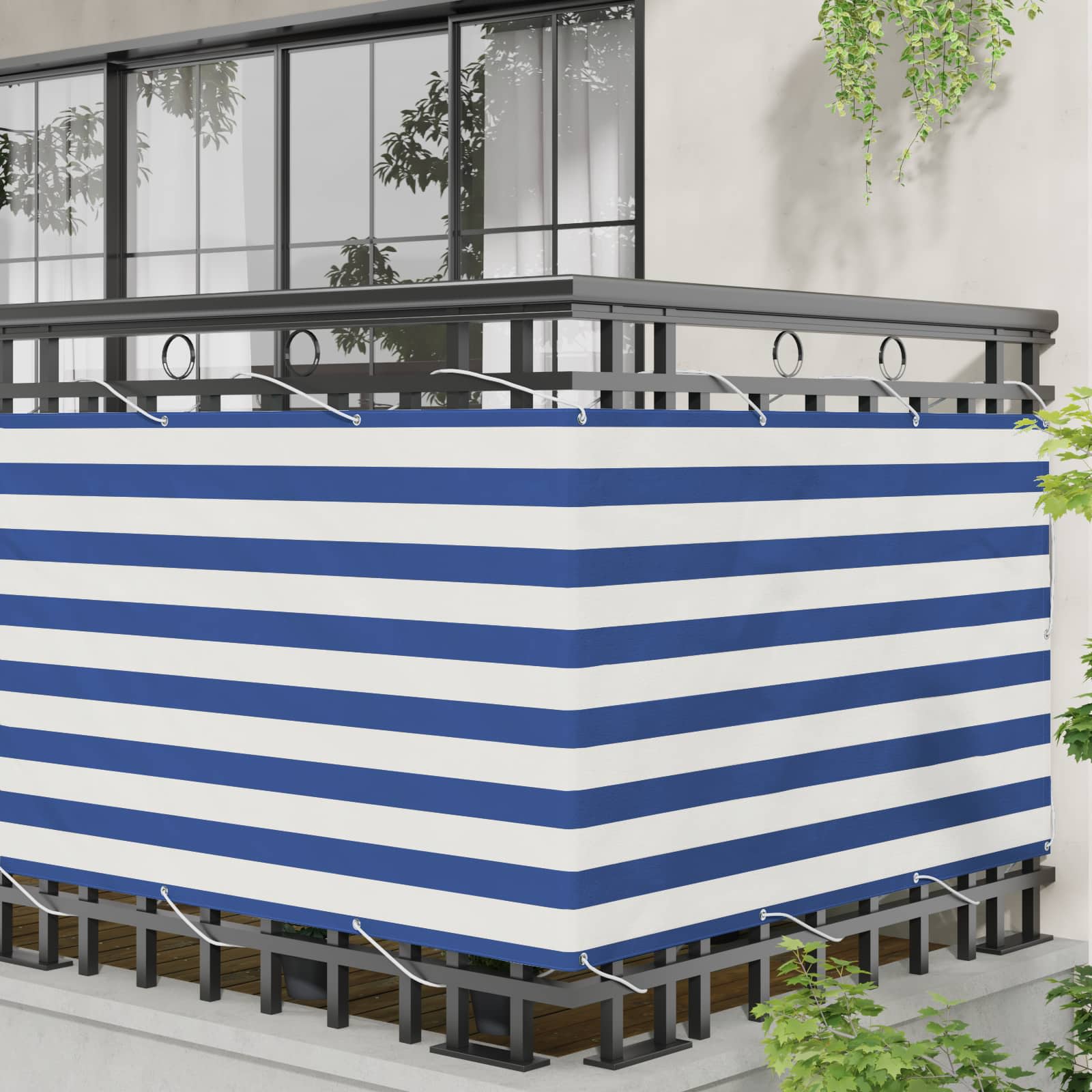 Balkonsichtschutz 100 x 600 cm Oxford-Stoff Rechteckig