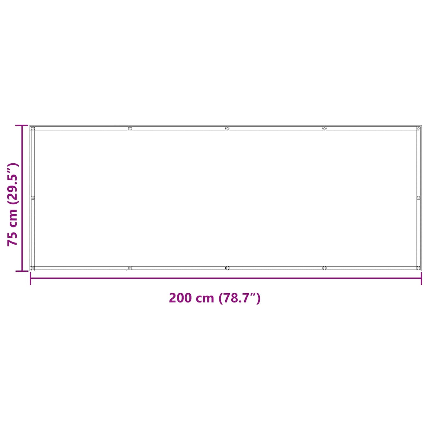 Balkonsichtschutz 75 x 200 cm