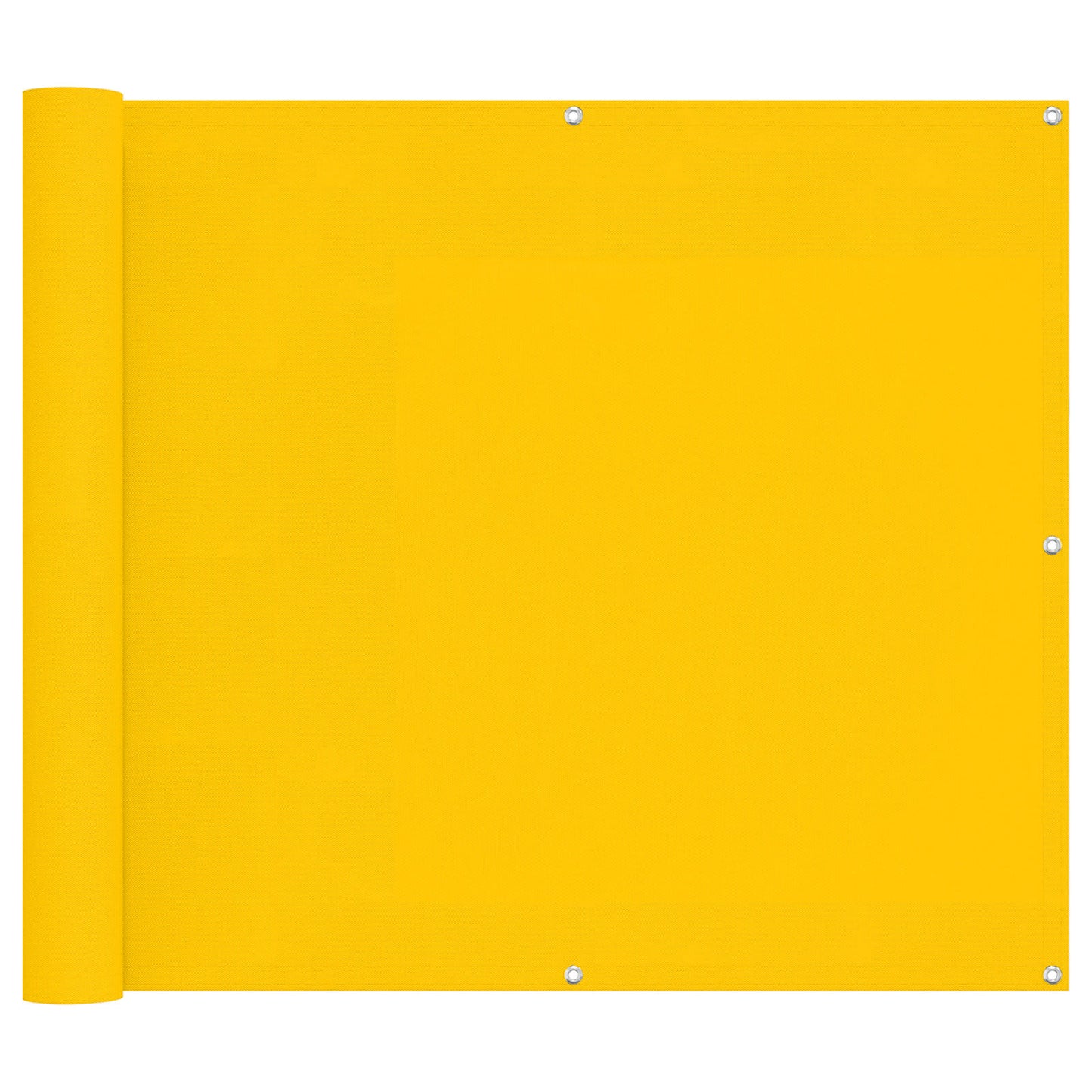 Balkonsichtschutz 100 x 600 cm Oxford-Stoff Rechteckig Gelb
