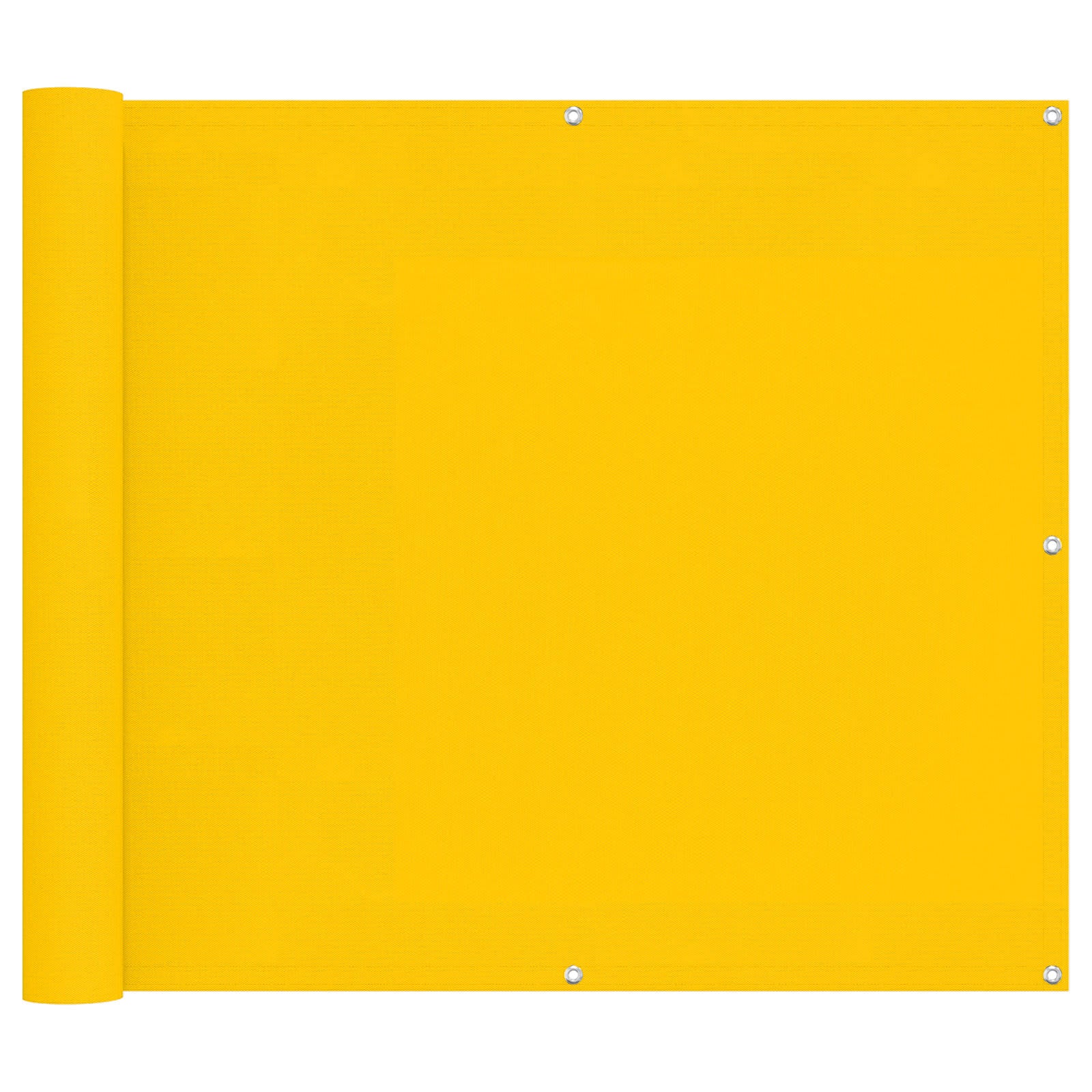 Balkonsichtschutz 100 x 600 cm Oxford-Stoff Rechteckig Gelb