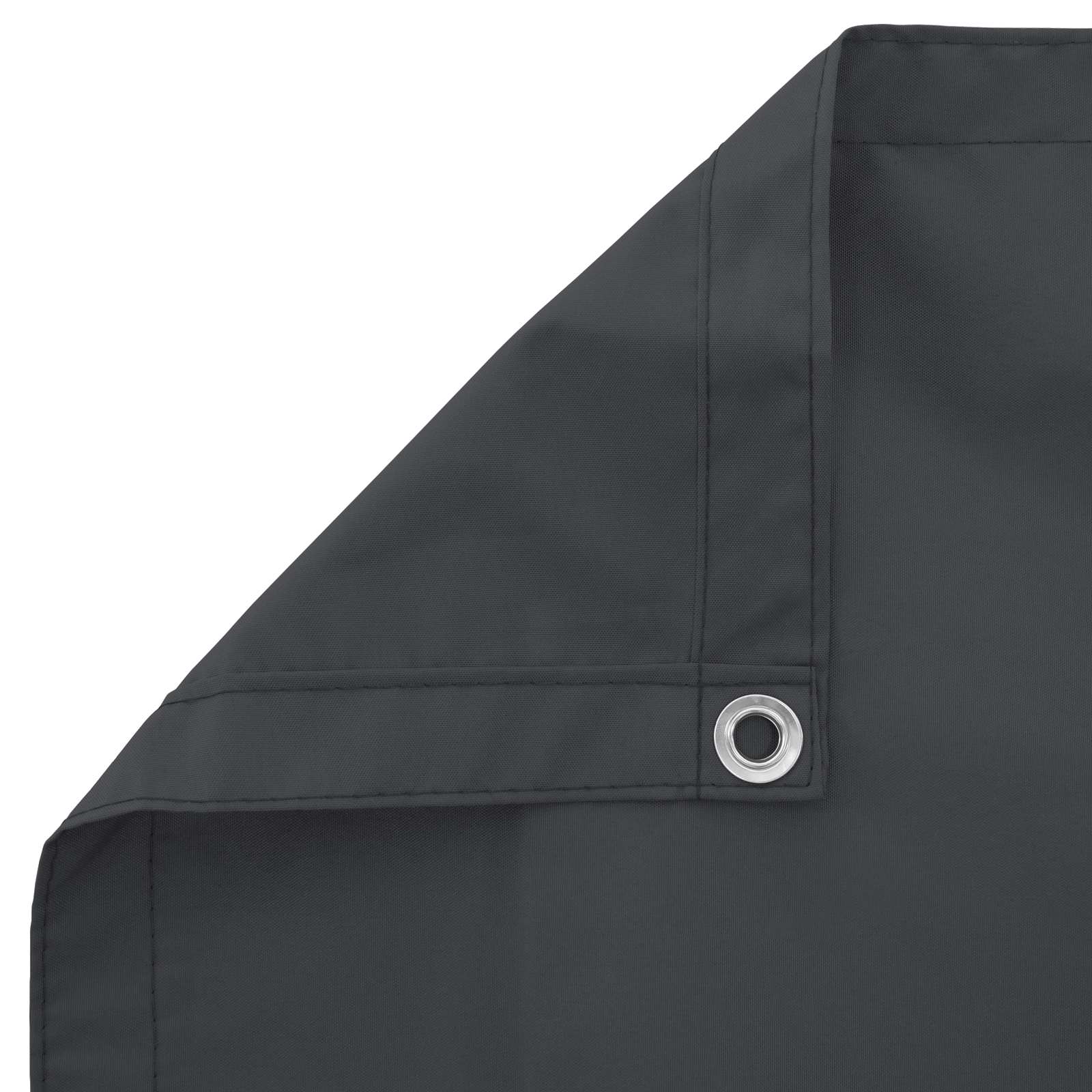 Balkonsichtschutz 90 x 200 cm Oxford-Stoff Rechteckig Schwarz