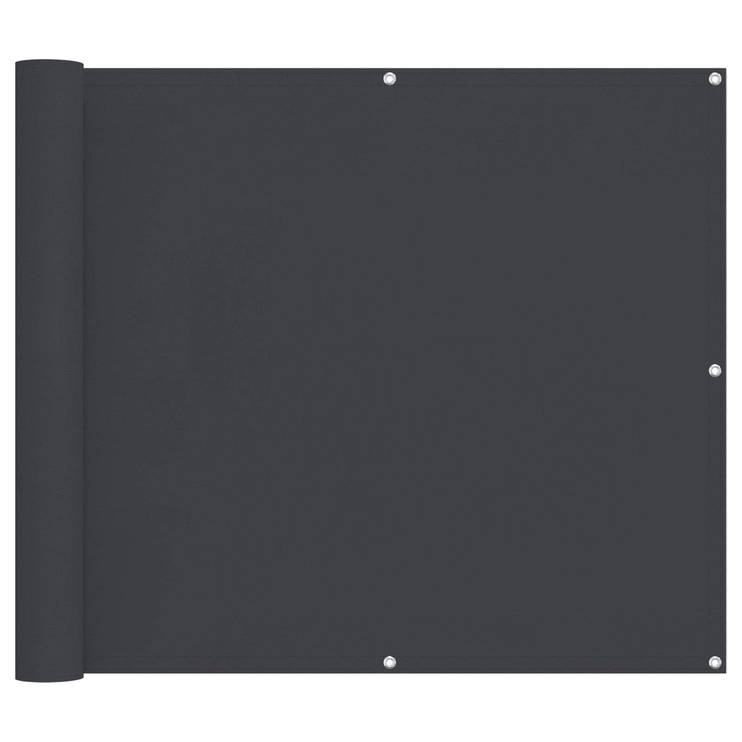Balkonsichtschutz 90 x 200 cm Oxford-Stoff Rechteckig Schwarz