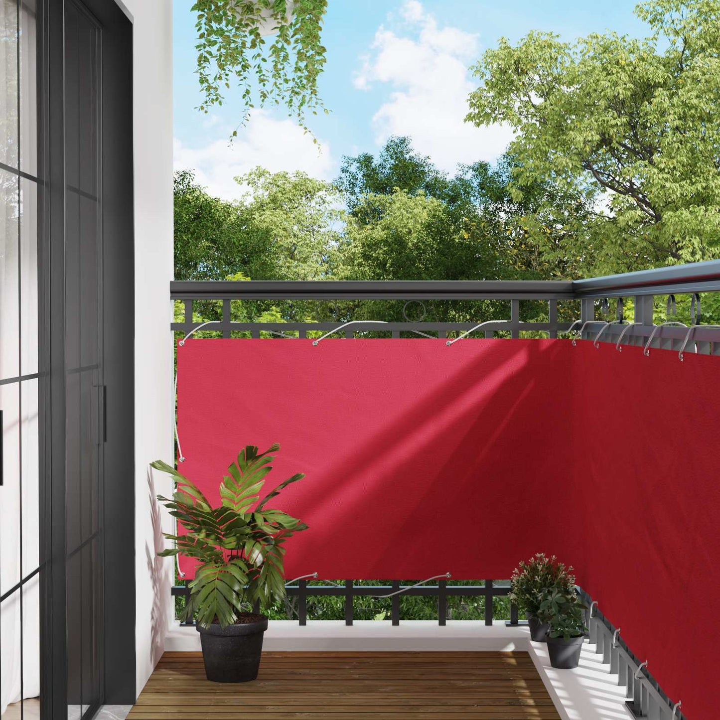 Balkonsichtschutz 100 x 300 cm Oxford-Stoff Rechteckig