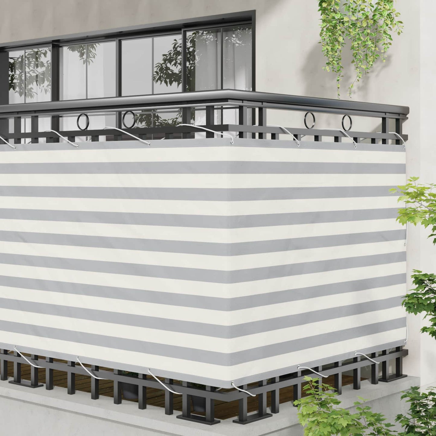 Balkonsichtschutz 120 x 300 cm Oxford-Stoff Rechteckig