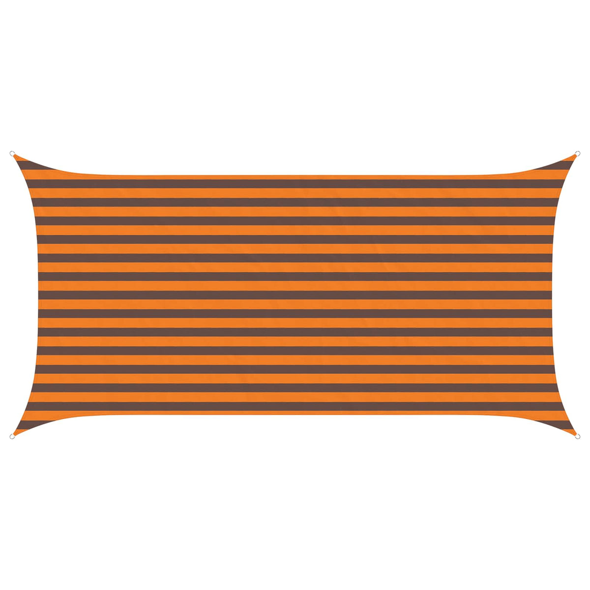 Sonnensegel Orange und Braun 2 x 4 m 100 % Polyester Oxford