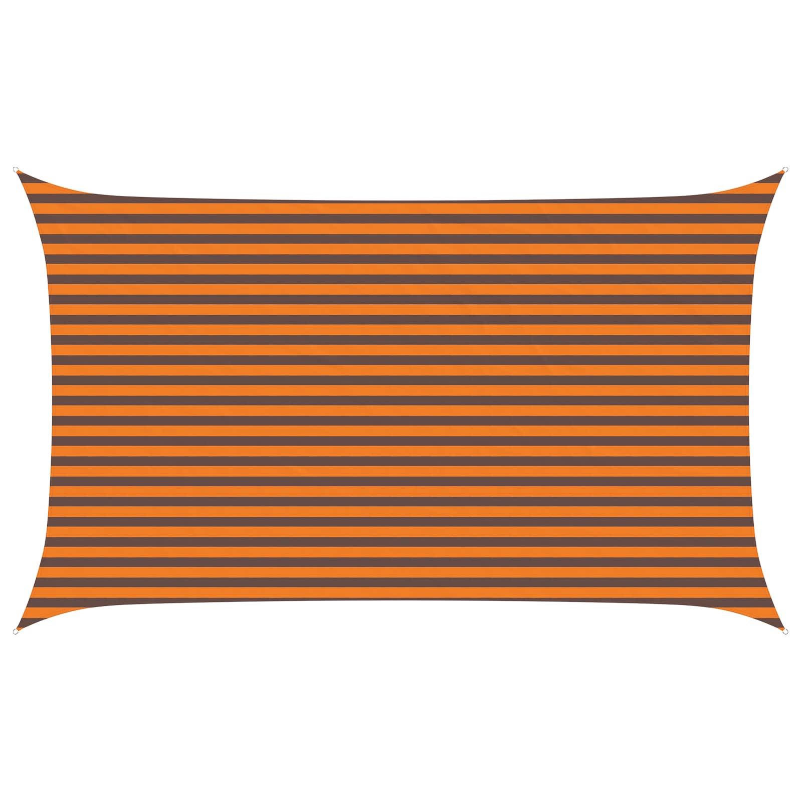 Sonnensegel Orange und Braun 5 x 3 m 100 % Polyester Oxford