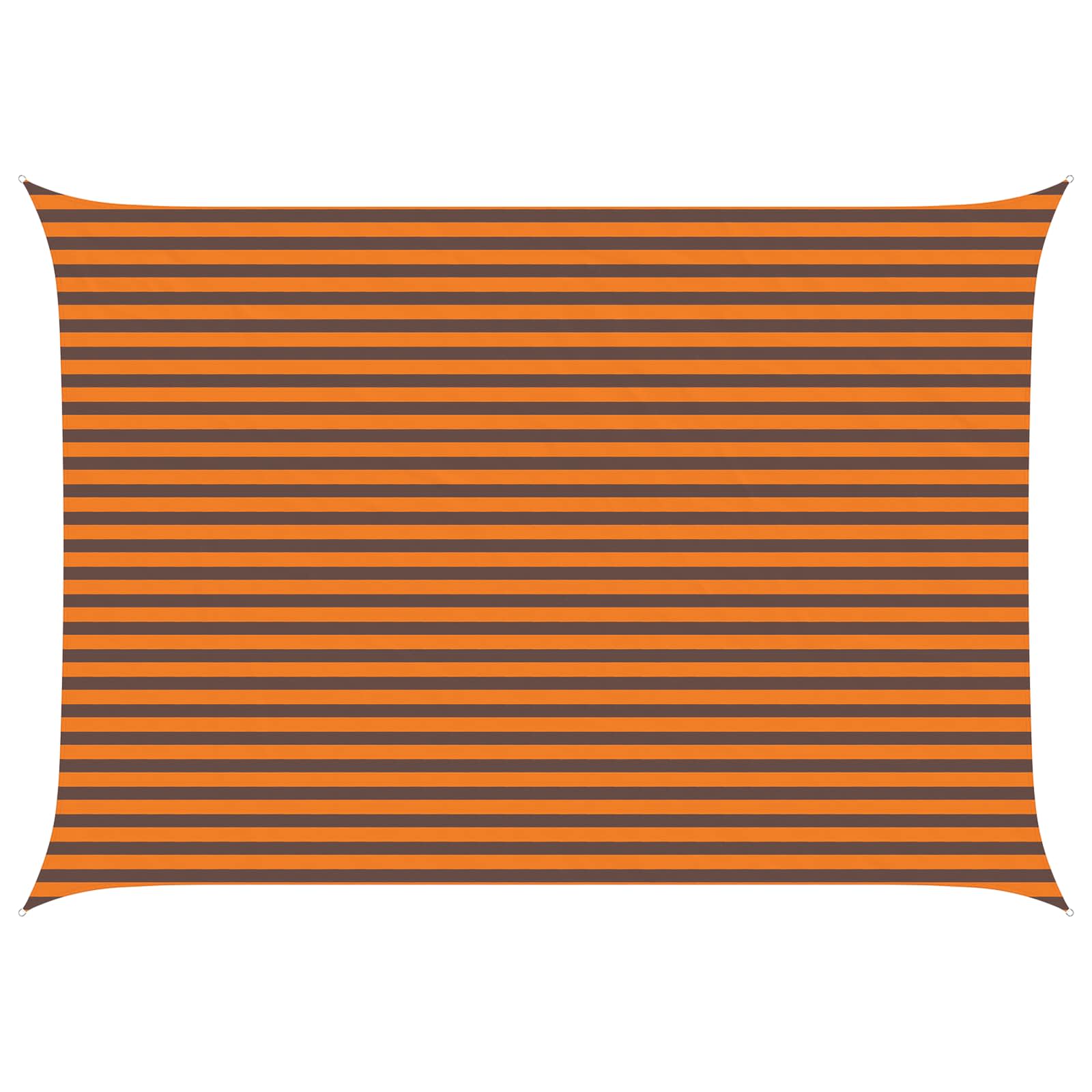Sonnensegel Orange und Braun 5 x 3,5 m 100 % Polyester Oxford