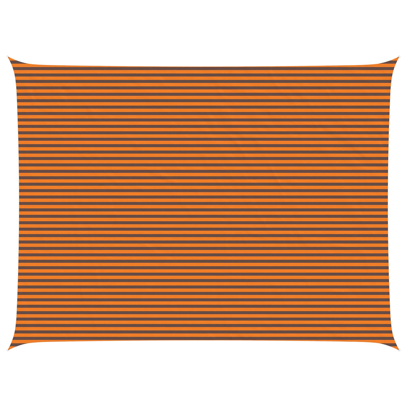 Sonnensegel Orange und Braun 8 x 6 m 100 % Polyester Oxford