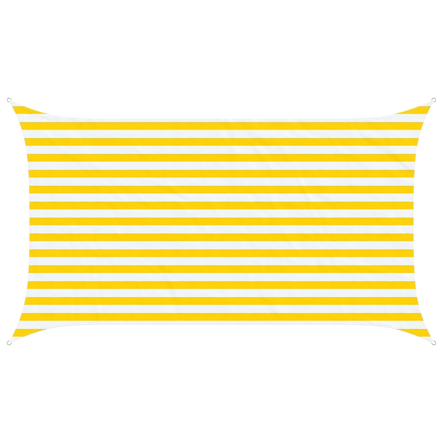 Sonnensegel Gelb und Weiß 3,5 x 2 m 100 % Polyester Oxford