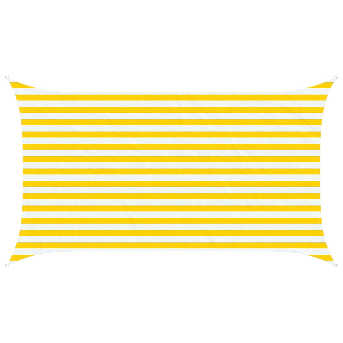 Sonnensegel Gelb und Weiß 2 x 3,5 m 100 % Polyester Oxford