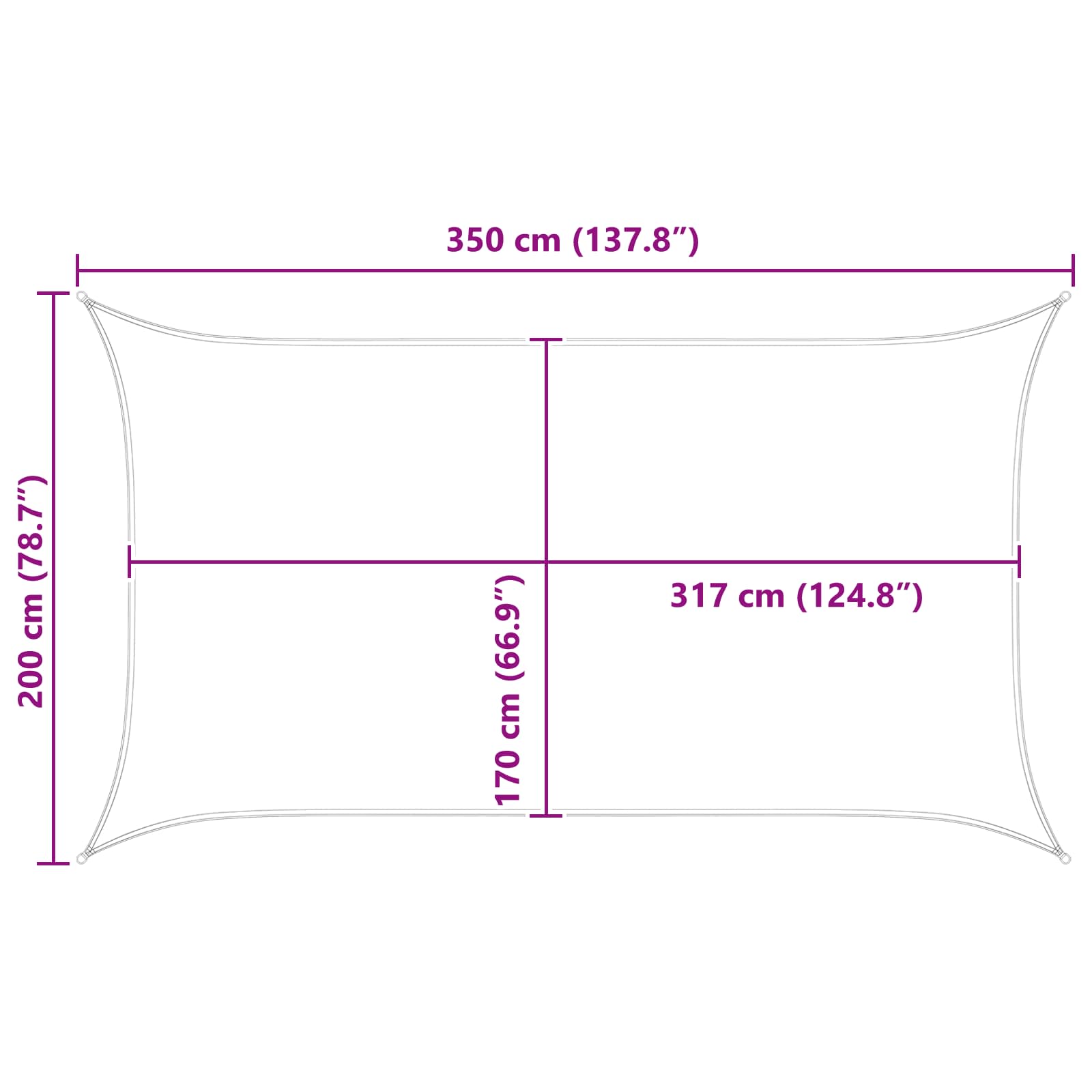 Sonnensegel Gelb und Weiß 3,5 x 2 m 100 % Polyester Oxford