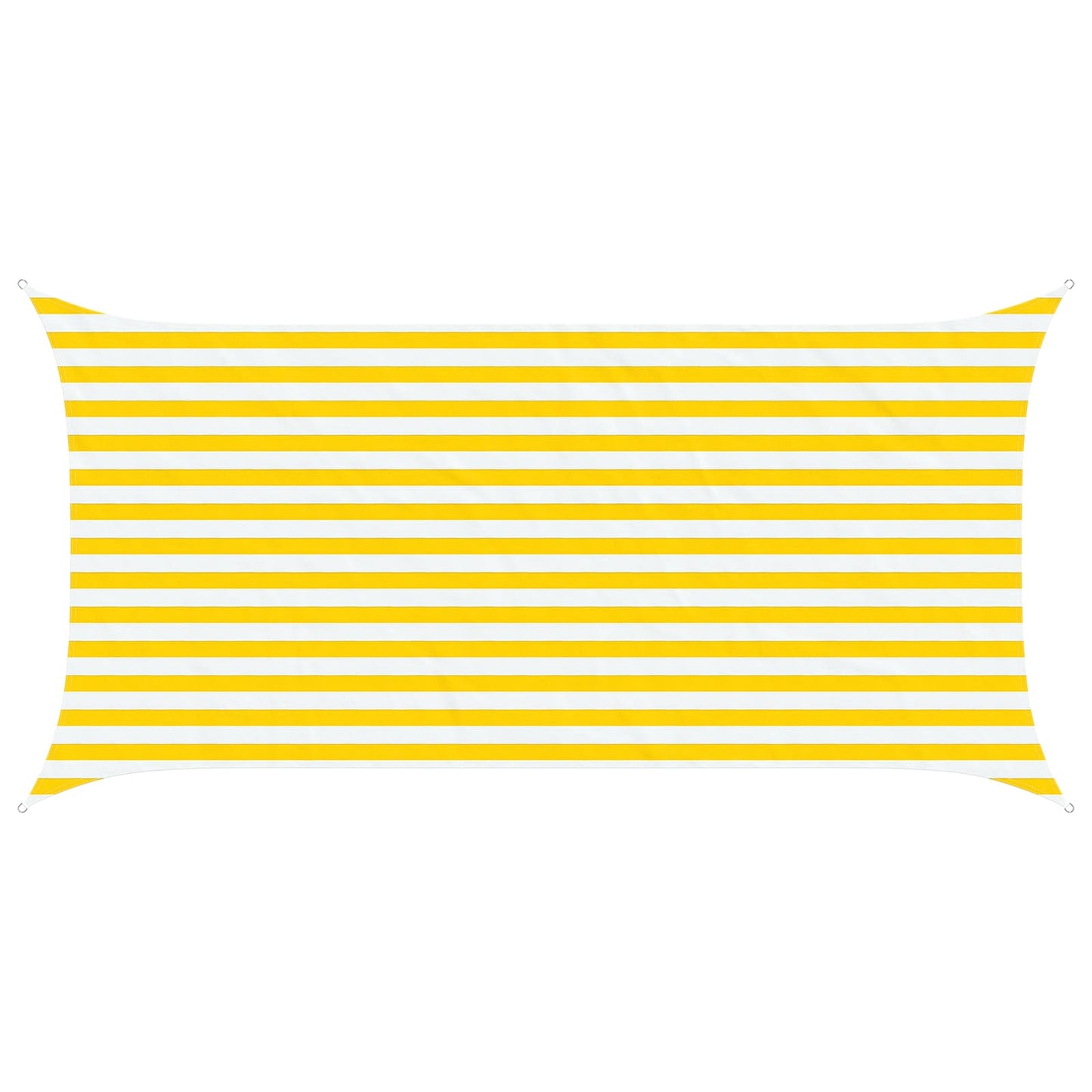 Sonnensegel Gelb und Weiß 4 x 2 m 100 % Polyester Oxford