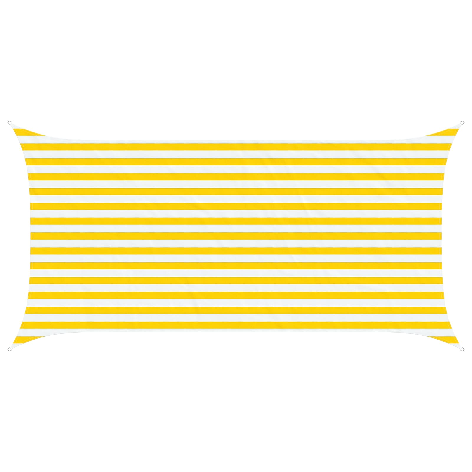 Sonnensegel Gelb und Weiß 4 x 2 m 100 % Polyester Oxford