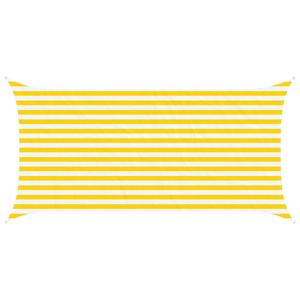 Sonnensegel Gelb und Weiß 2 x 4 m 100 % Polyester Oxford
