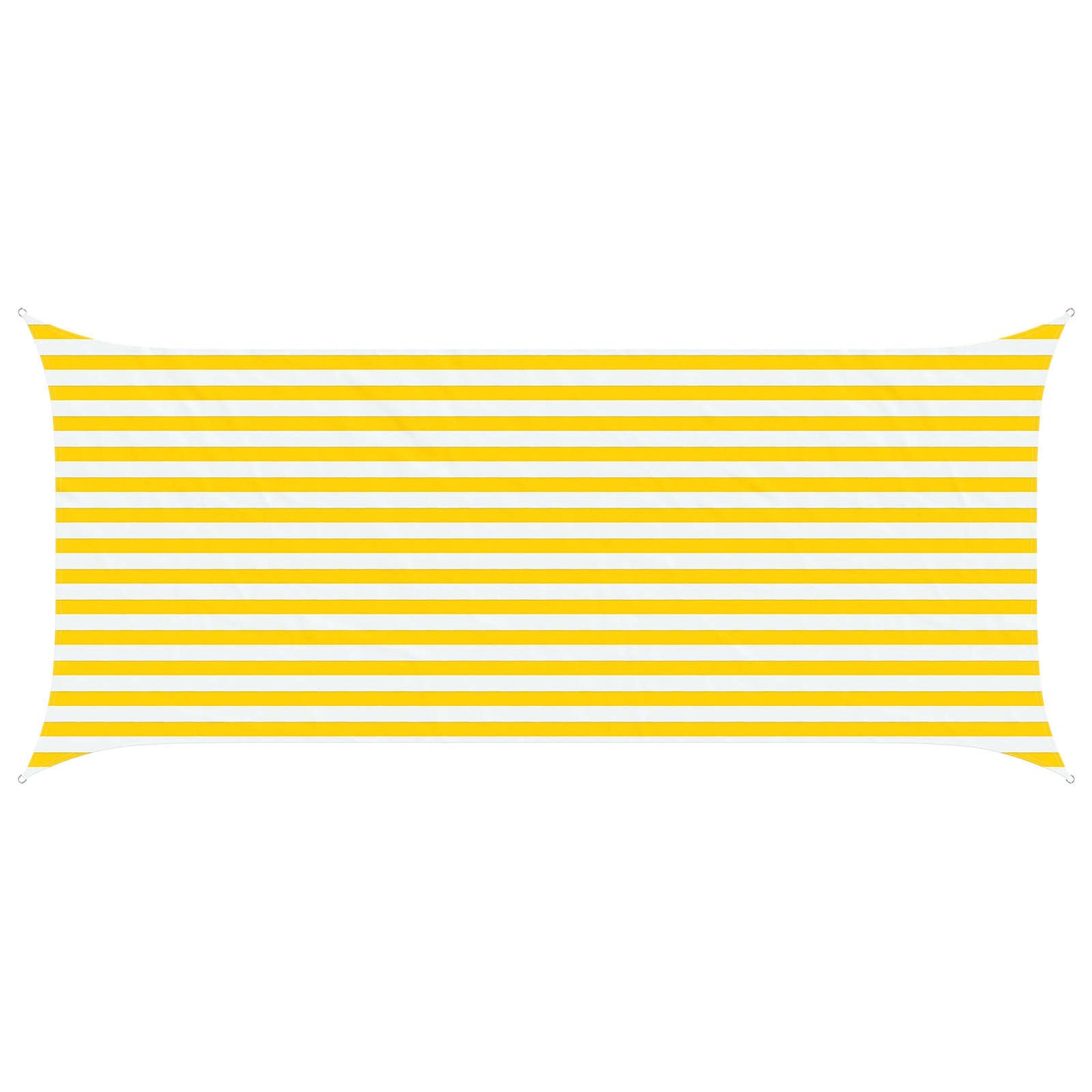 Sonnensegel Gelb und Weiß 4,5 x 2 m 100 % Polyester Oxford