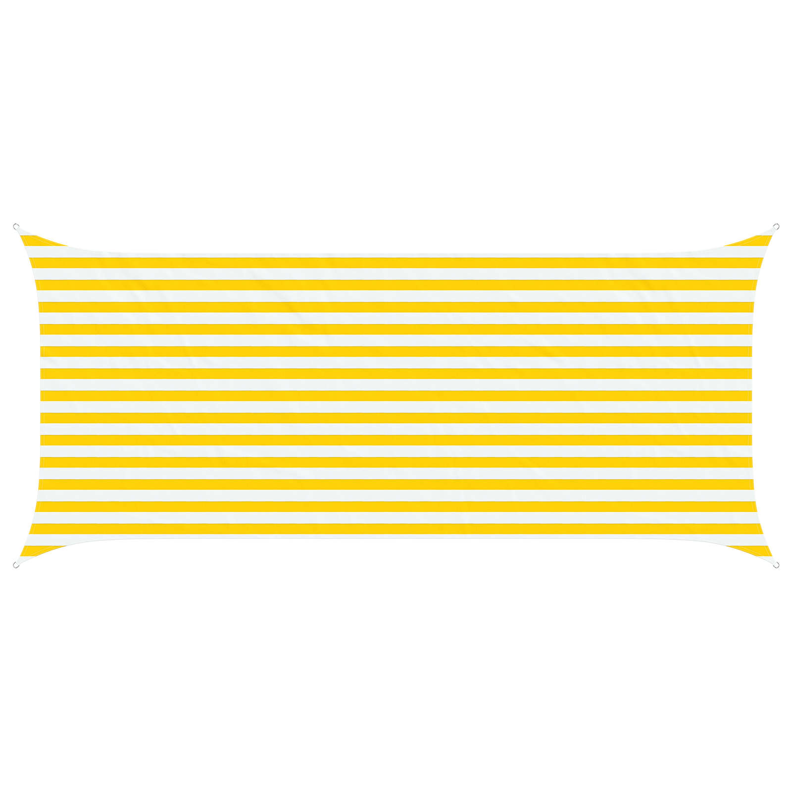 Sonnensegel Gelb und Weiß 4,5 x 2 m 100 % Polyester Oxford