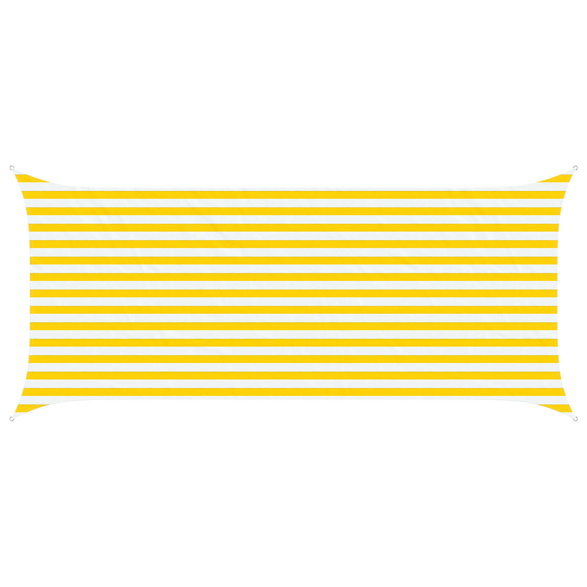 Sonnensegel Gelb und Weiß 2 x 4,5 m 100 % Polyester Oxford