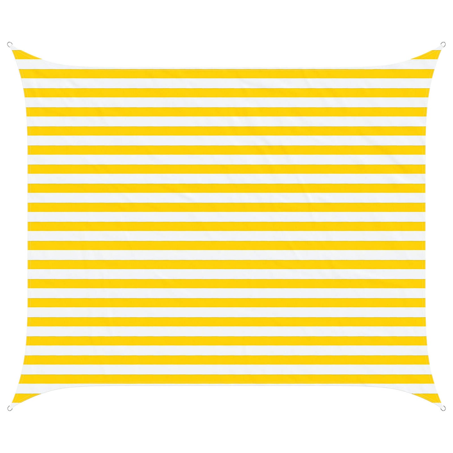 Sonnensegel Gelb und Weiß 2,5 x 3 m 100 % Polyester Oxford