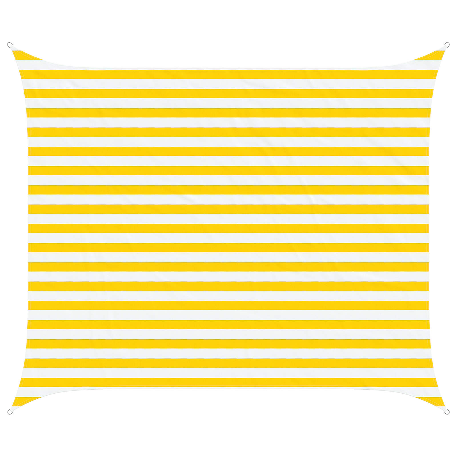 Sonnensegel Gelb und Weiß 2,5 x 3 m 100 % Polyester Oxford