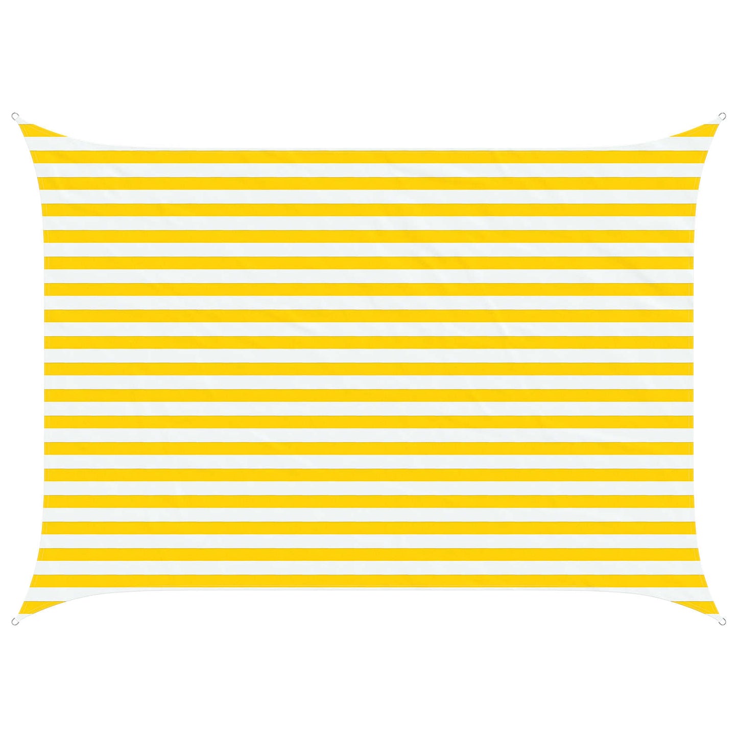 Sonnensegel Gelb und Weiß 3,5 x 2,5 m 100 % Polyester Oxford
