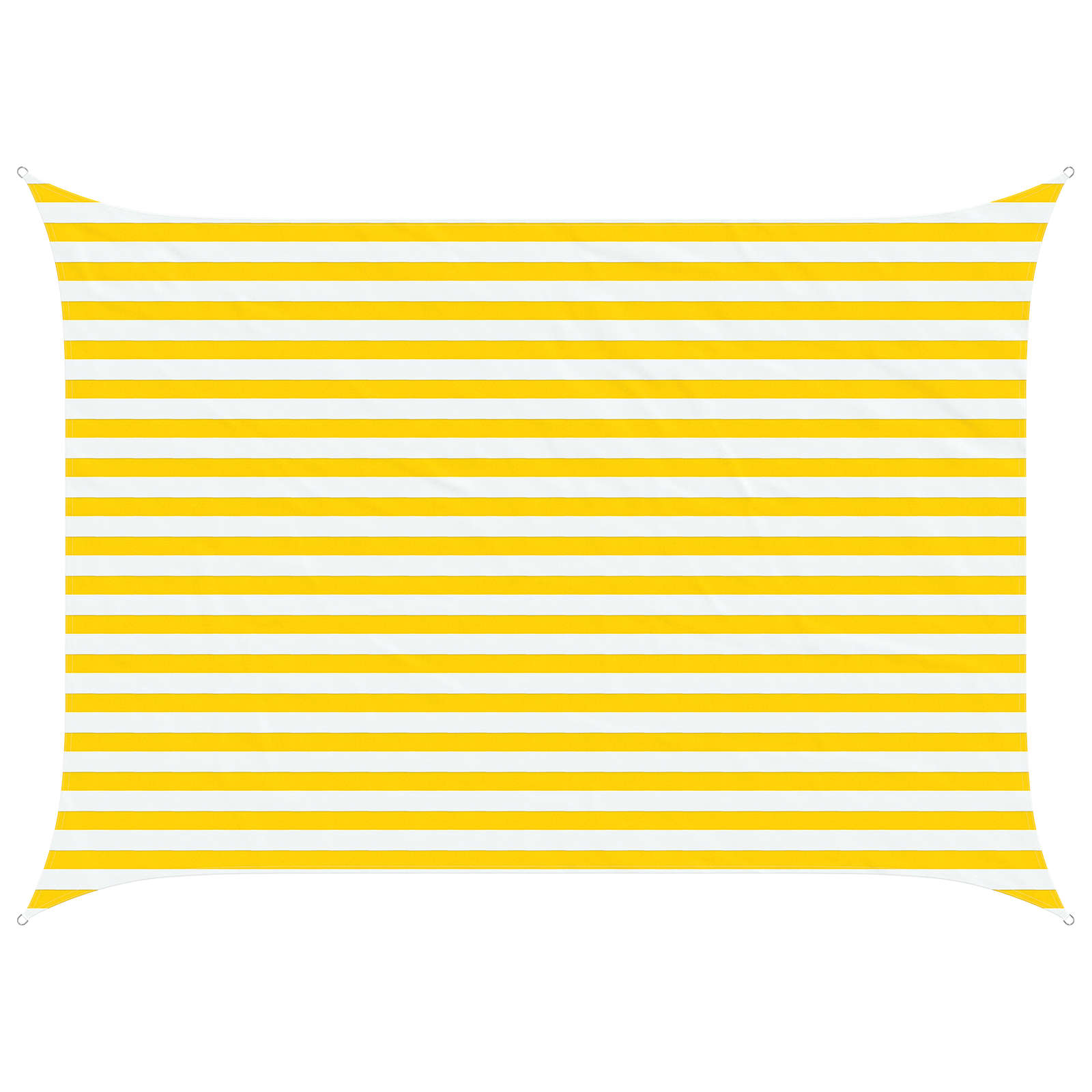 Sonnensegel Gelb und Weiß 3,5 x 2,5 m 100 % Polyester Oxford