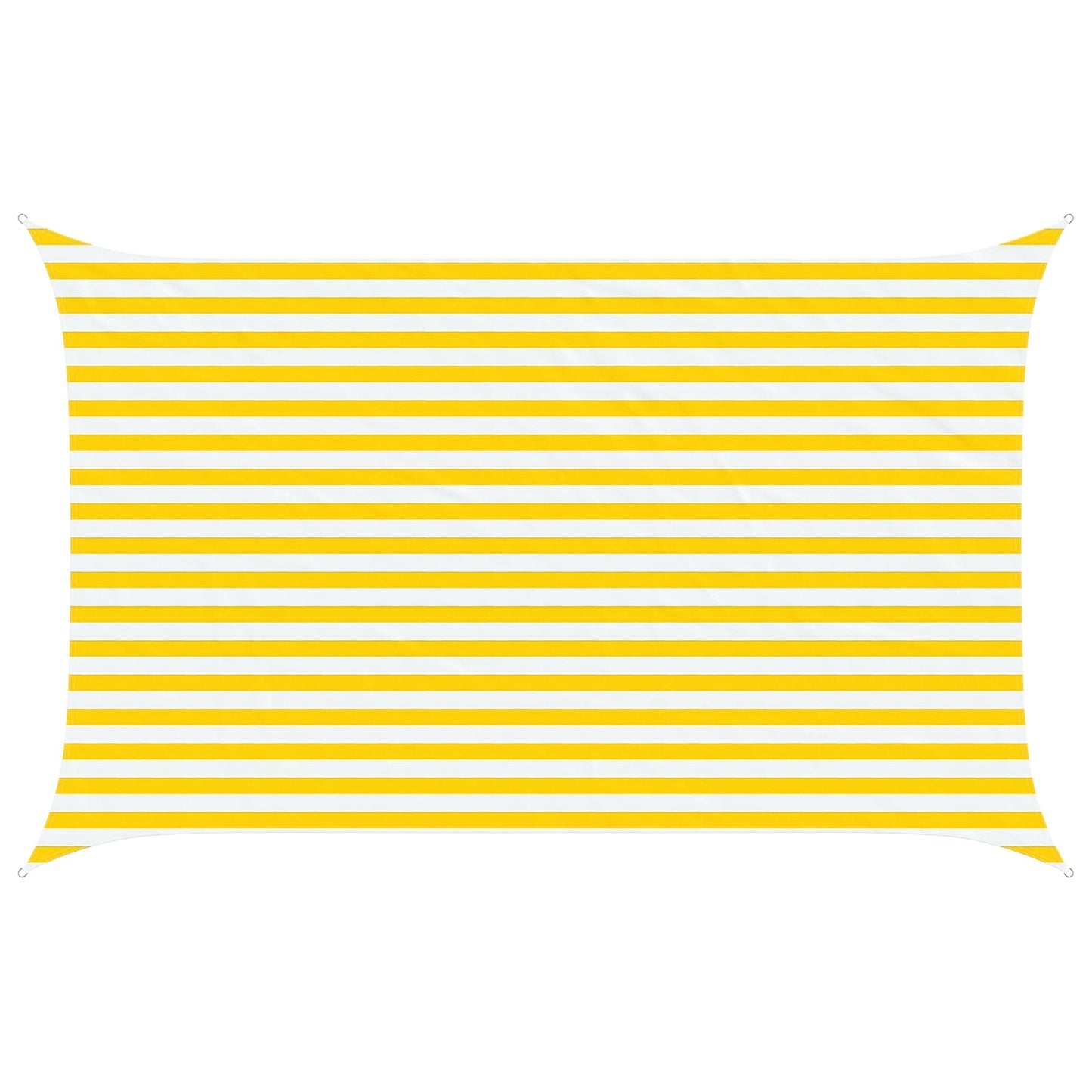 Sonnensegel Gelb und Weiß 4 x 2,5 m 100 % Polyester Oxford