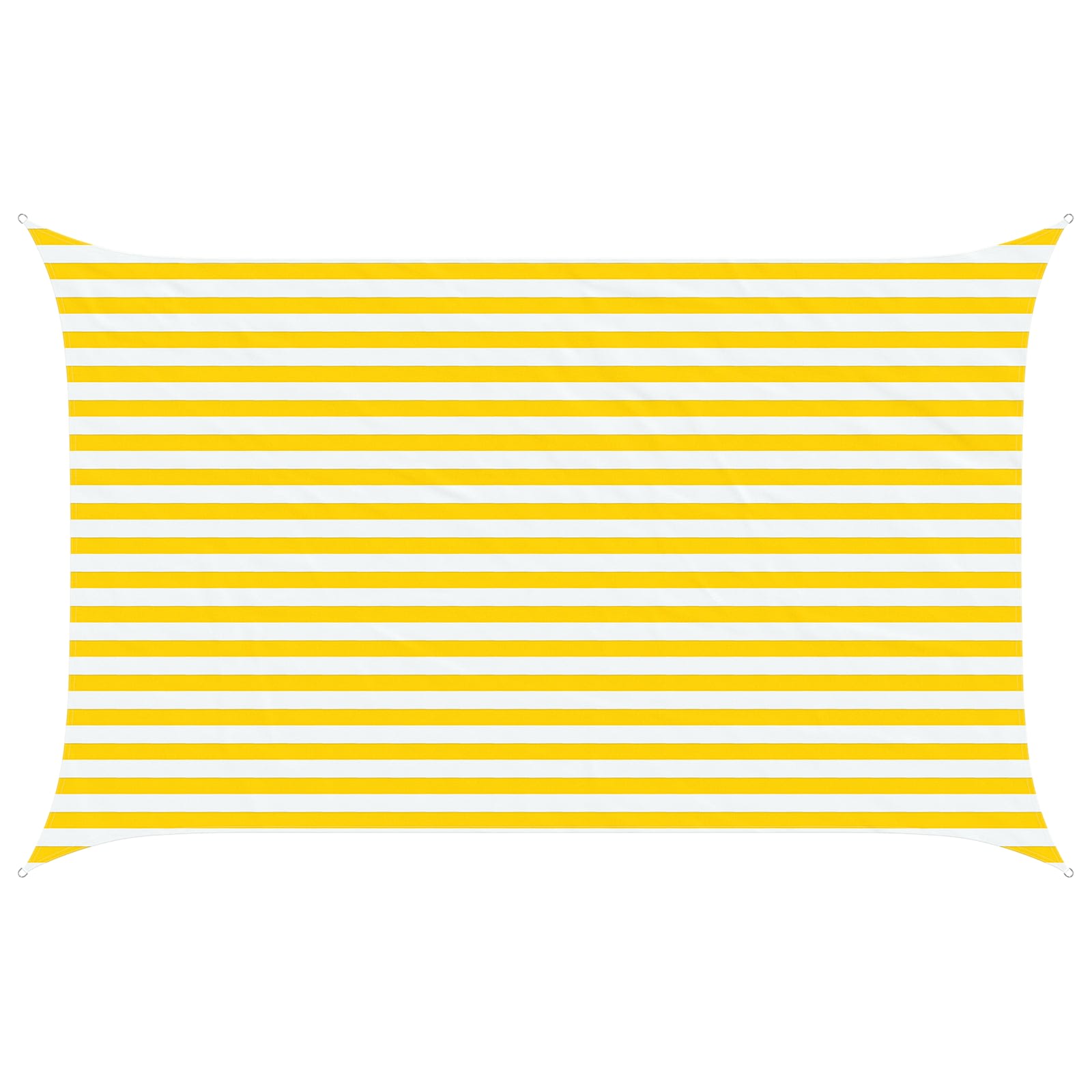 Sonnensegel Gelb und Weiß 4 x 2,5 m 100 % Polyester Oxford