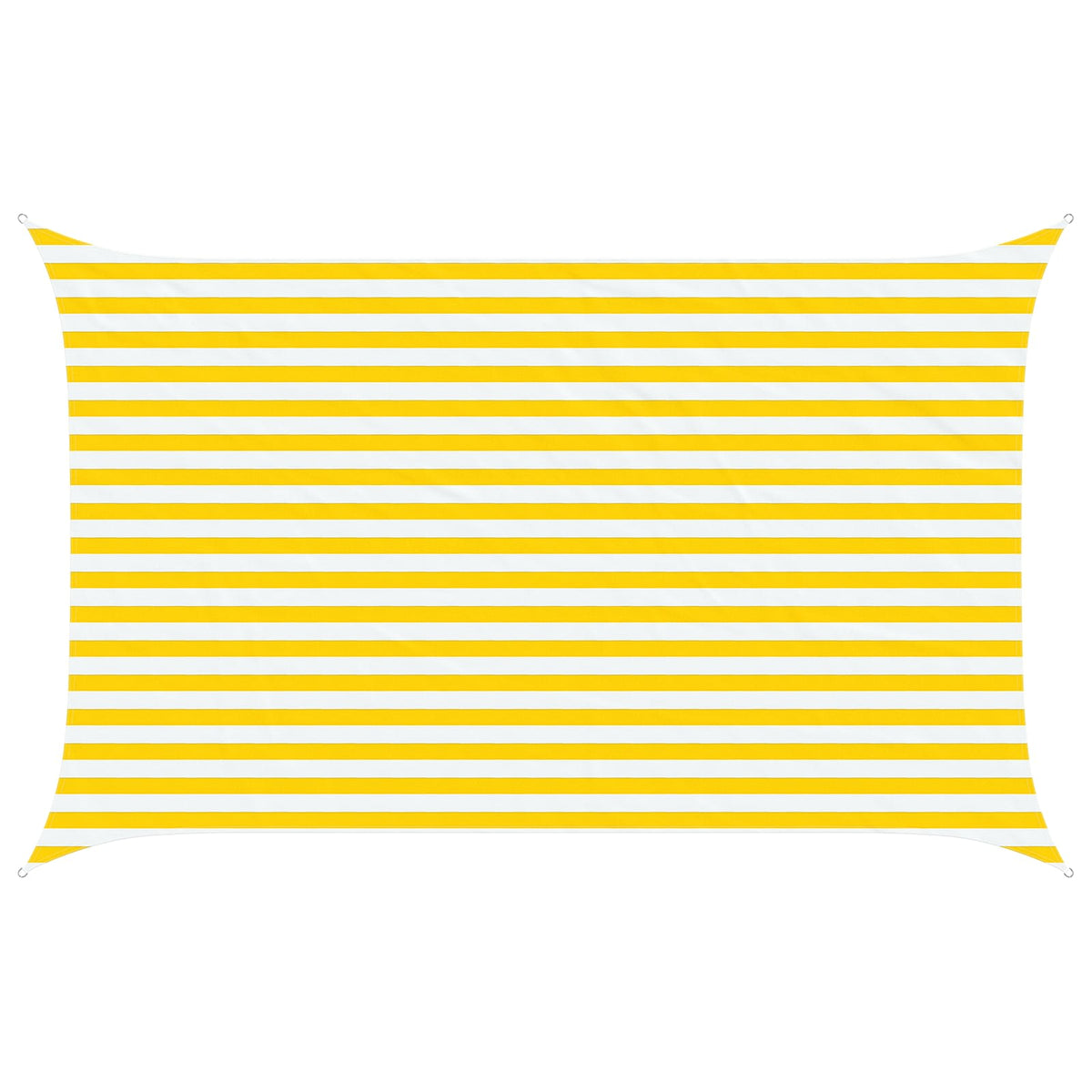 Sonnensegel Gelb und Weiß 2,5 x 4 m 100 % Polyester Oxford