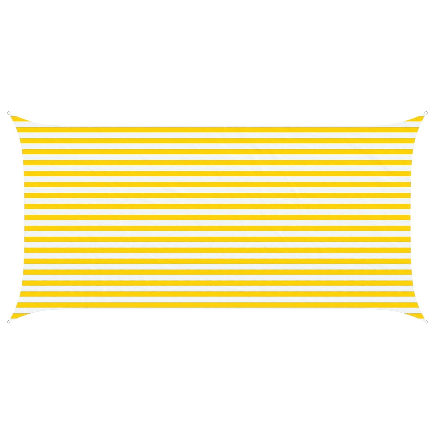 Sonnensegel Gelb und Weiß 5 x 2,5 m 100 % Polyester Oxford
