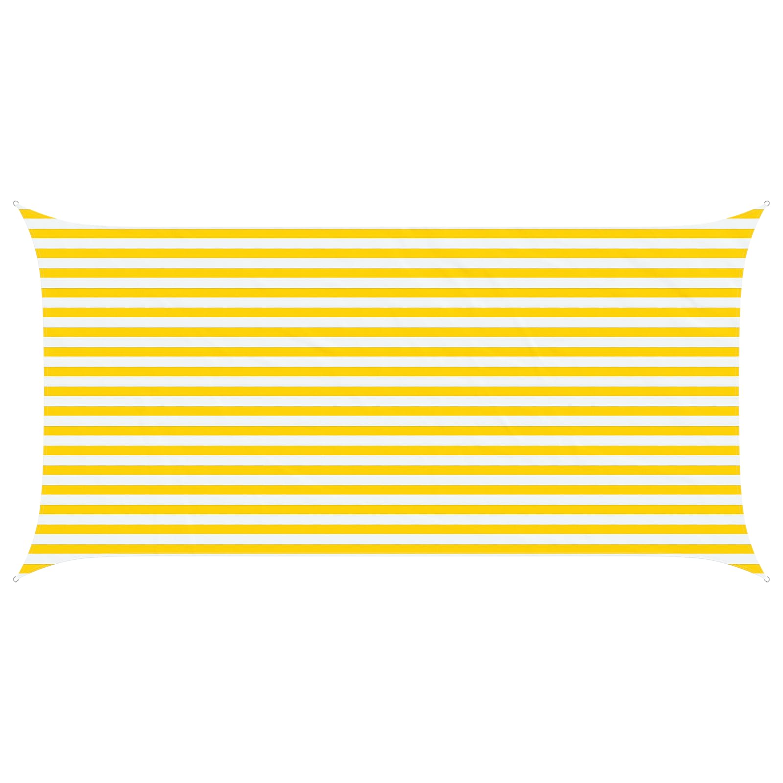 Sonnensegel Gelb und Weiß 5 x 2,5 m 100 % Polyester Oxford