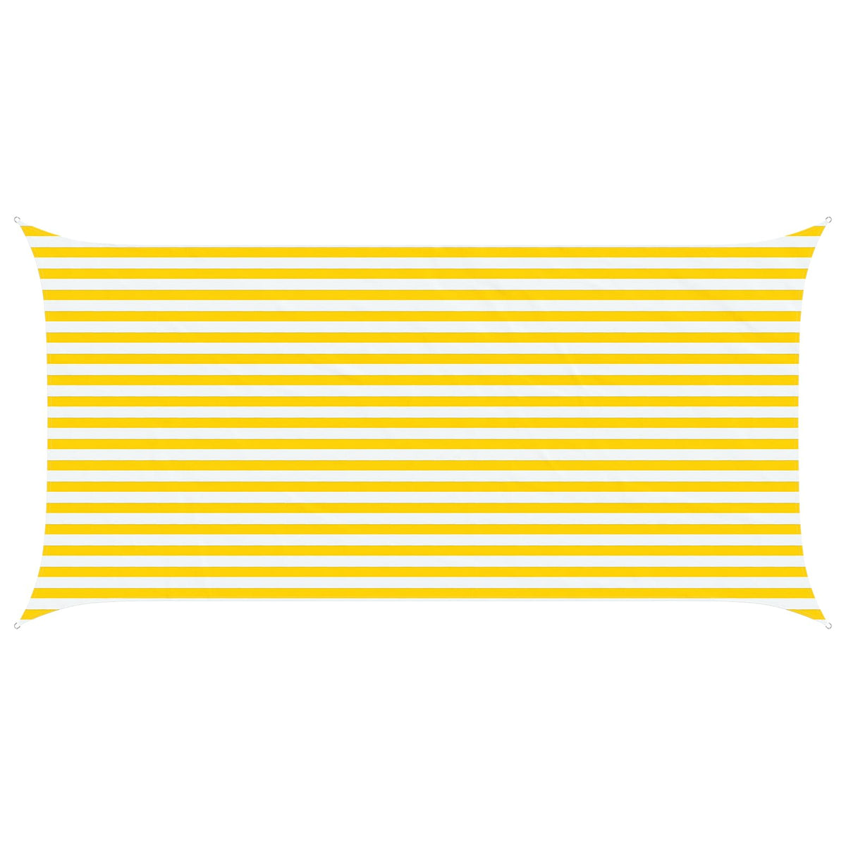 Sonnensegel Gelb und Weiß 2,5 x 5 m 100 % Polyester Oxford